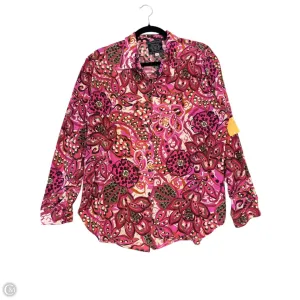 Blouse Long Sleeve By Johnny Was In Pink, Size: L Johnny Was Clothing