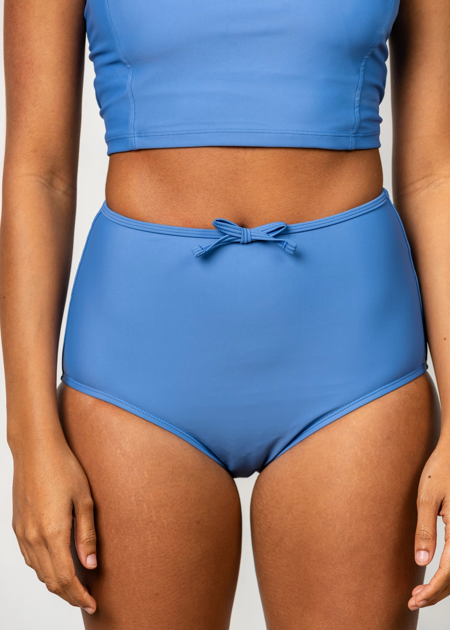 Blue Denim | Bow Bottoms elastic waistband swim bottoms, mix-and-match bikini bottoms