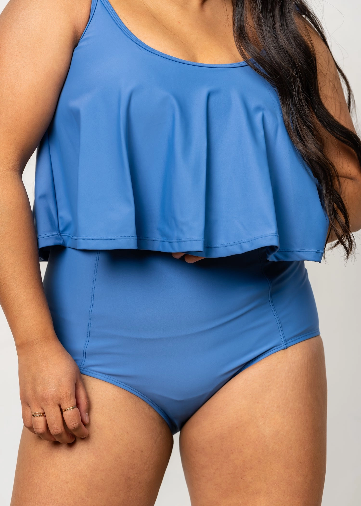 Blue Denim | Extended High-Waisted Bottoms