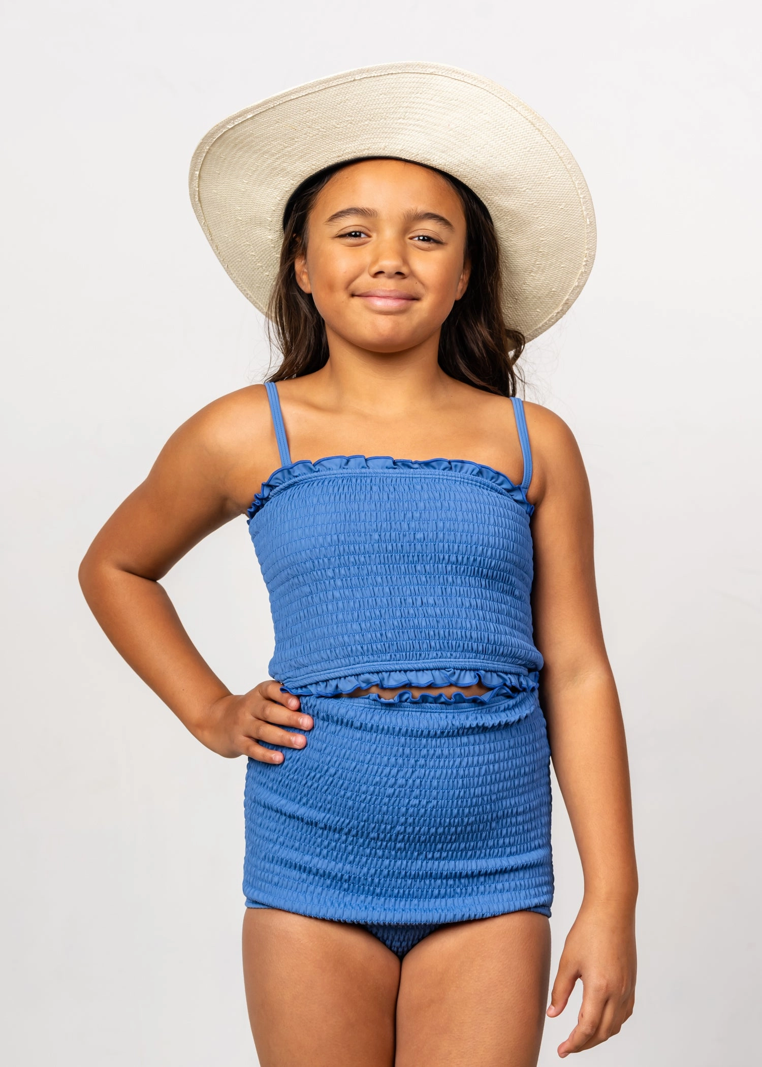 Blue Denim | Youth Smocked Bottoms