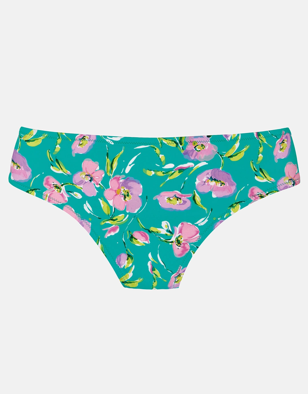 Blume Wide Side Bikini Pant - Mint Floral adjustable swim bottoms women, flattering bikini bottoms