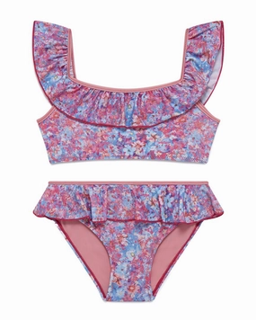 Boardies Ditzy Older Girls Ruffles Bikini Set stylish teen girl swimsuits, teen girls swimwear sets