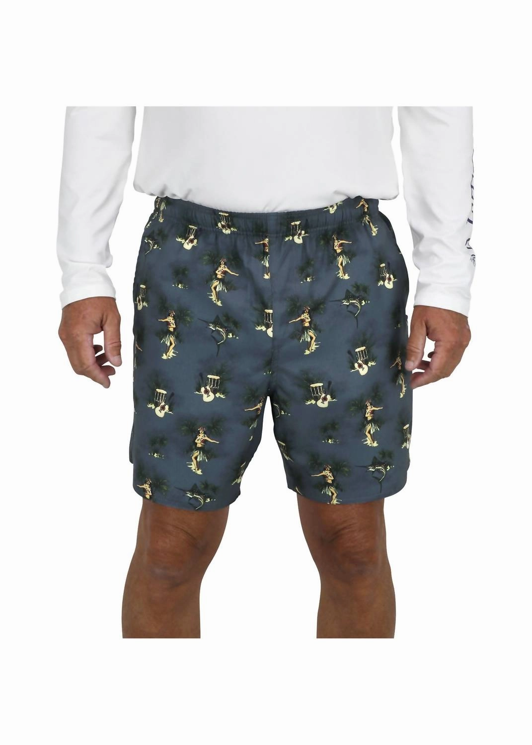 Boatbar Swim Trunks In Charcoal mens full coverage swimwear, stylish mens swim trunks
