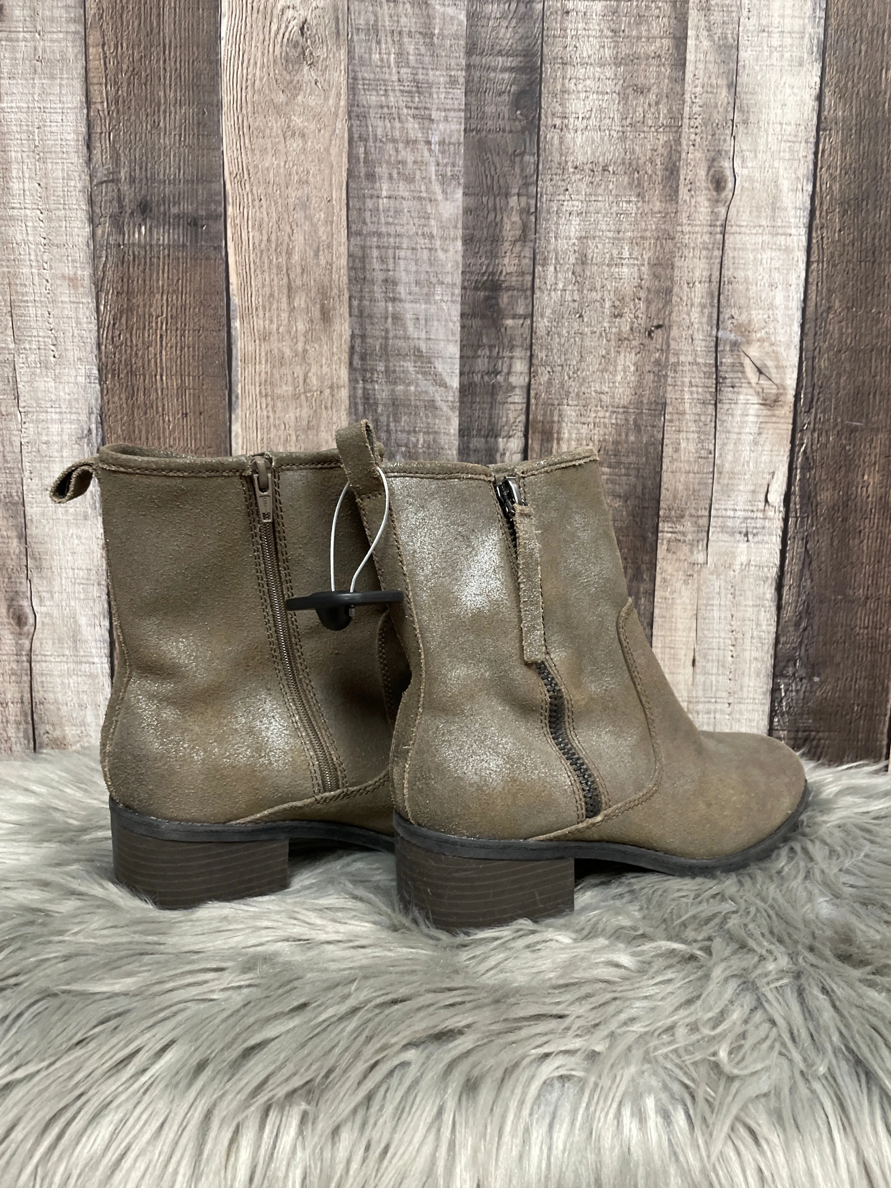 Boots Ankle Flats By Clarks In Taupe, Size: 8.5 clarks