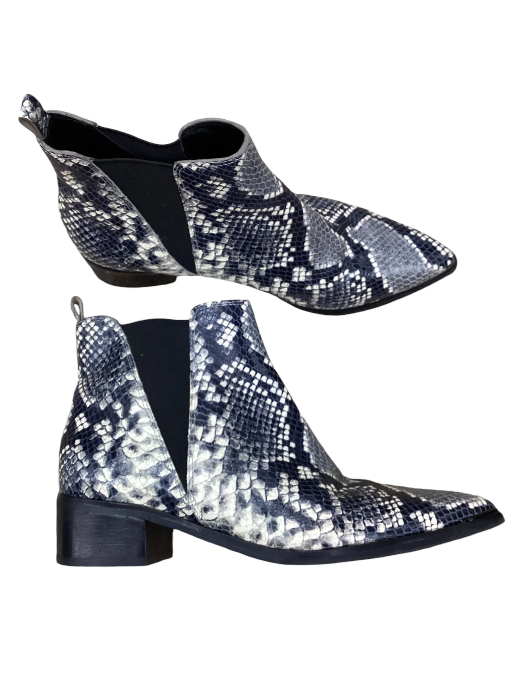 Boots Ankle Flats By Marc Fisher In Snakeskin Print, Size: 8 marc-fisher