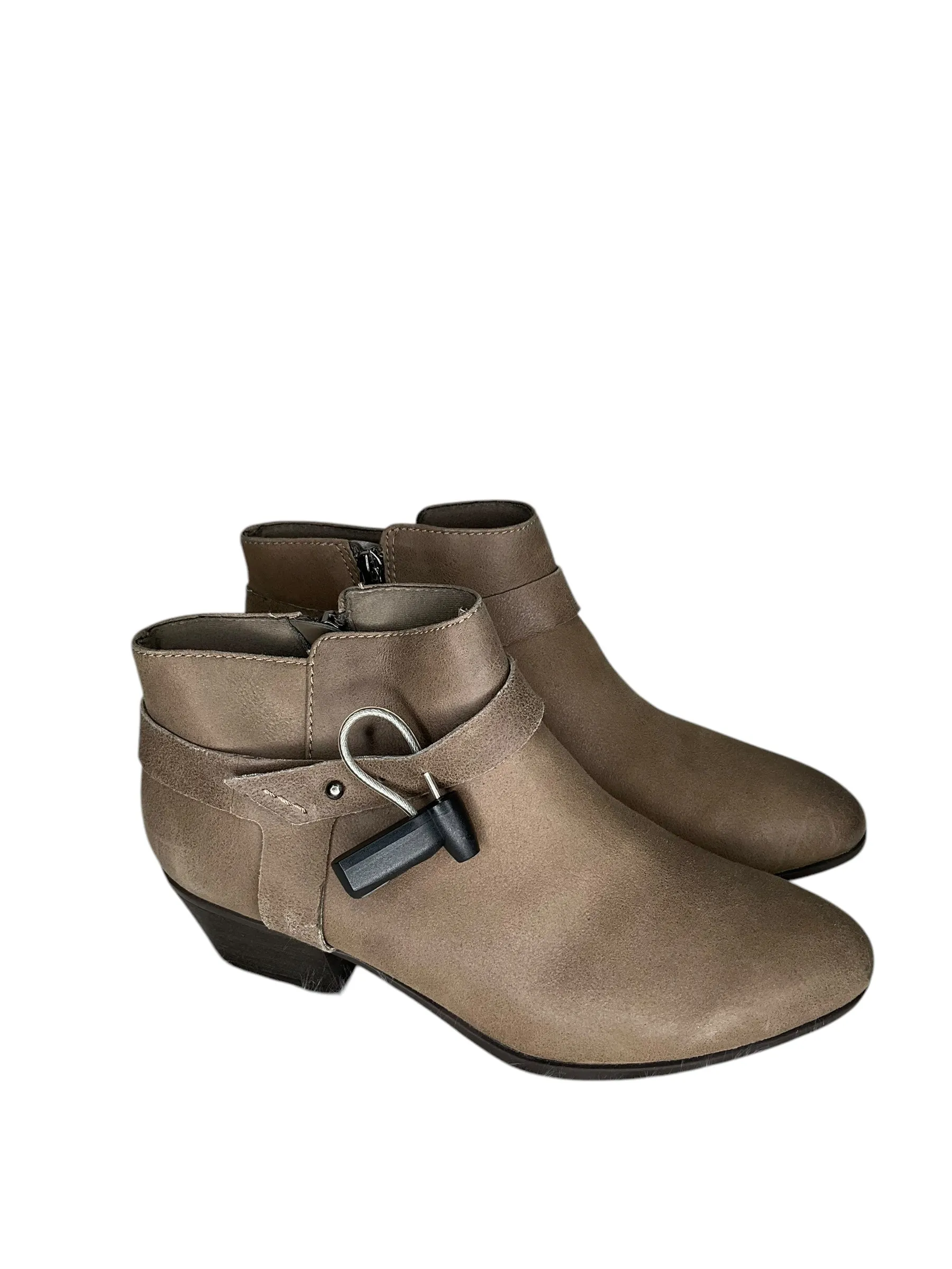 Boots Ankle Heels By Clarks In Beige, Size: 7.5 clarks