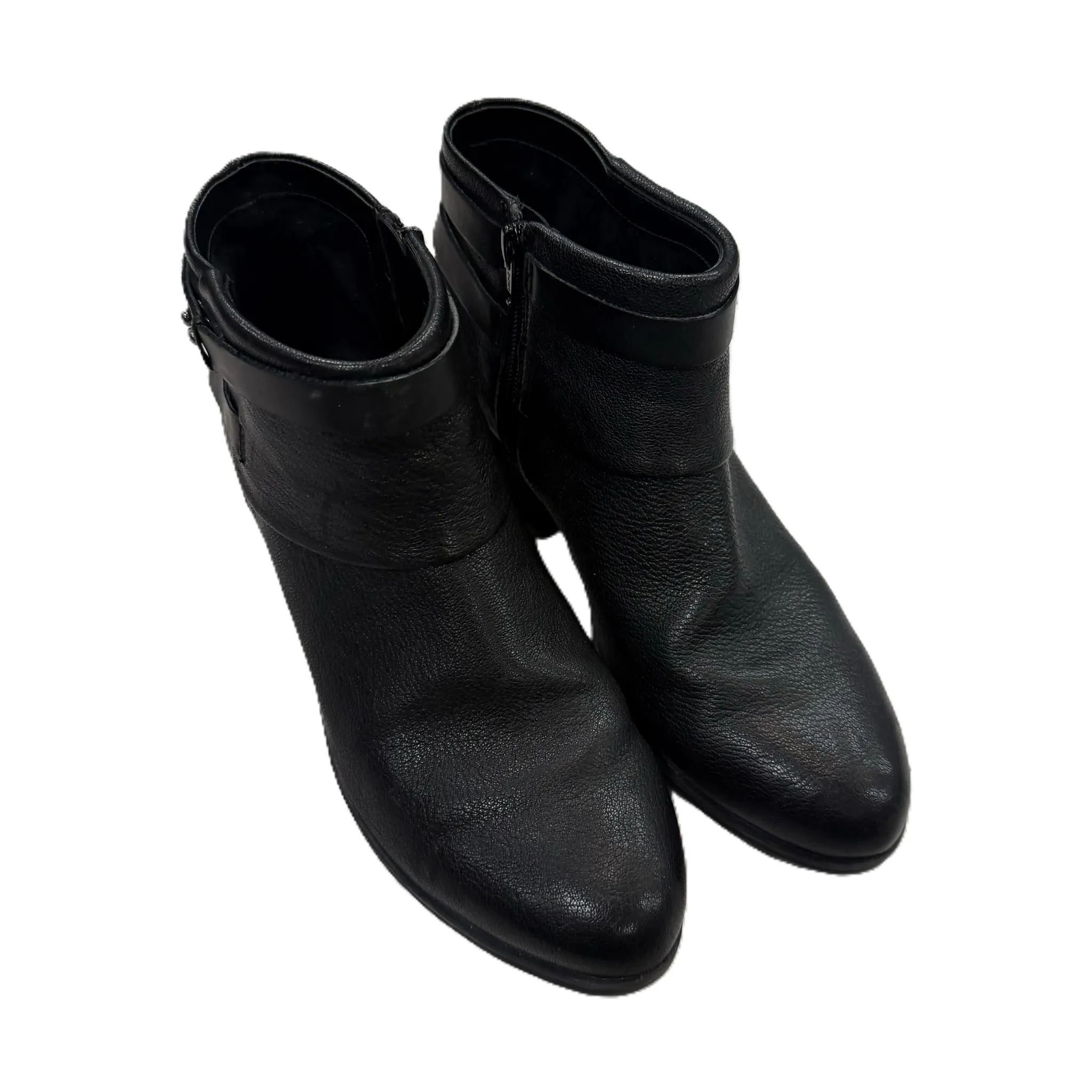 Boots Ankle Heels By Clarks In Black, Size: 7.5 clarks