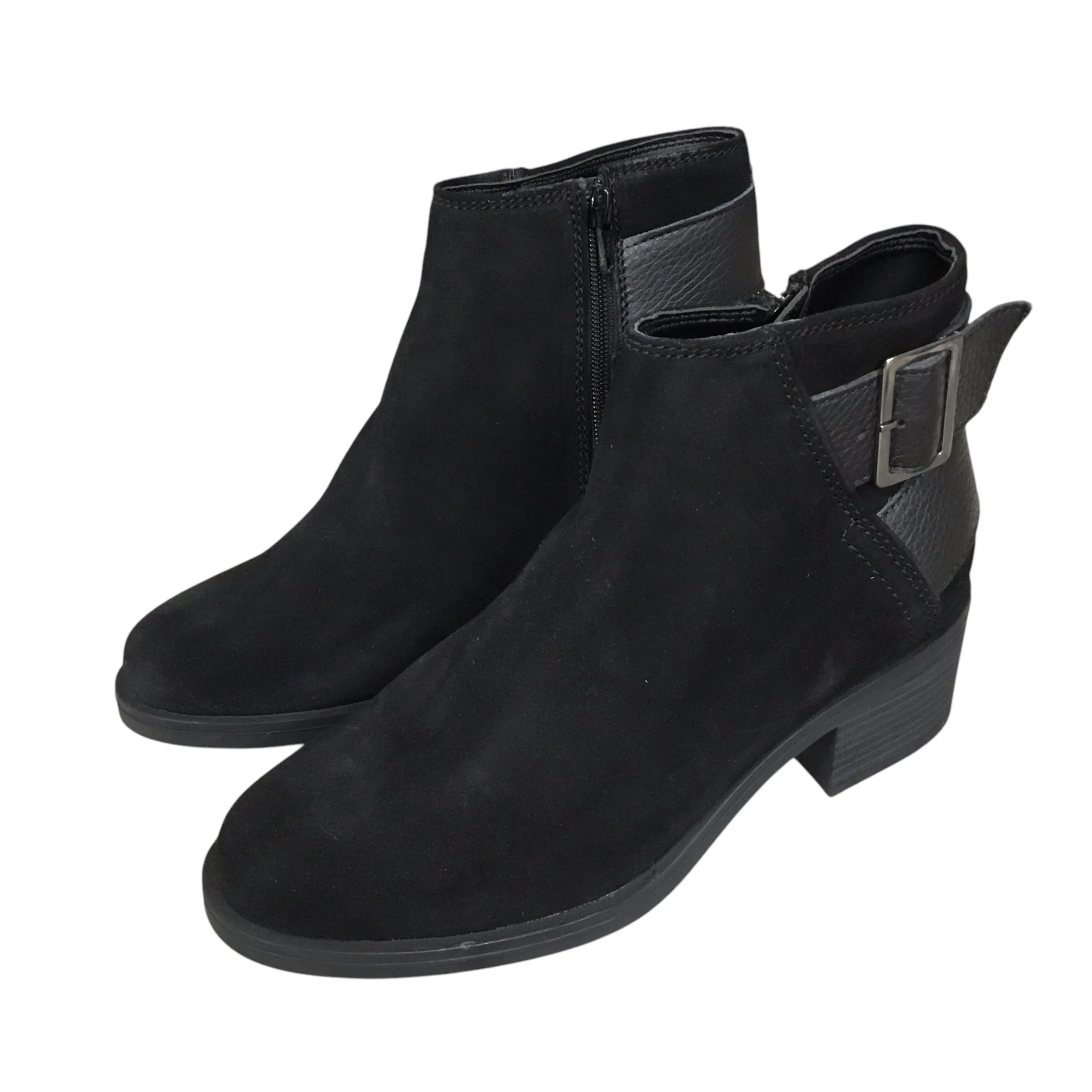 Boots Ankle Heels By Clarks In Black, Size: 7.5 clarks