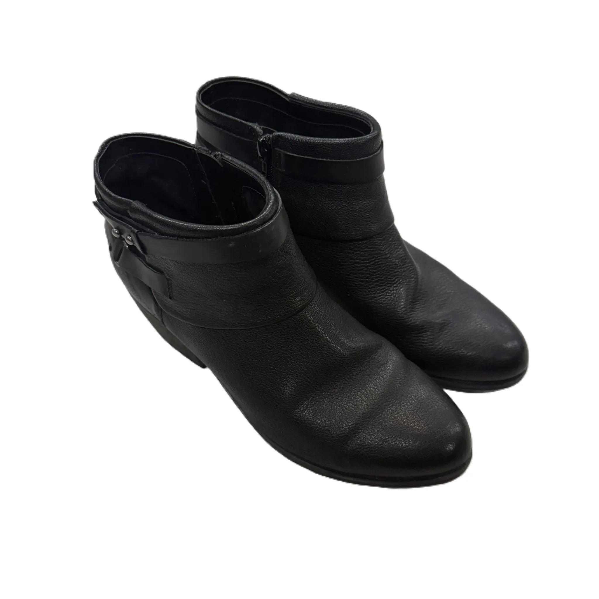 Boots Ankle Heels By Clarks In Black, Size: 7.5 clarks