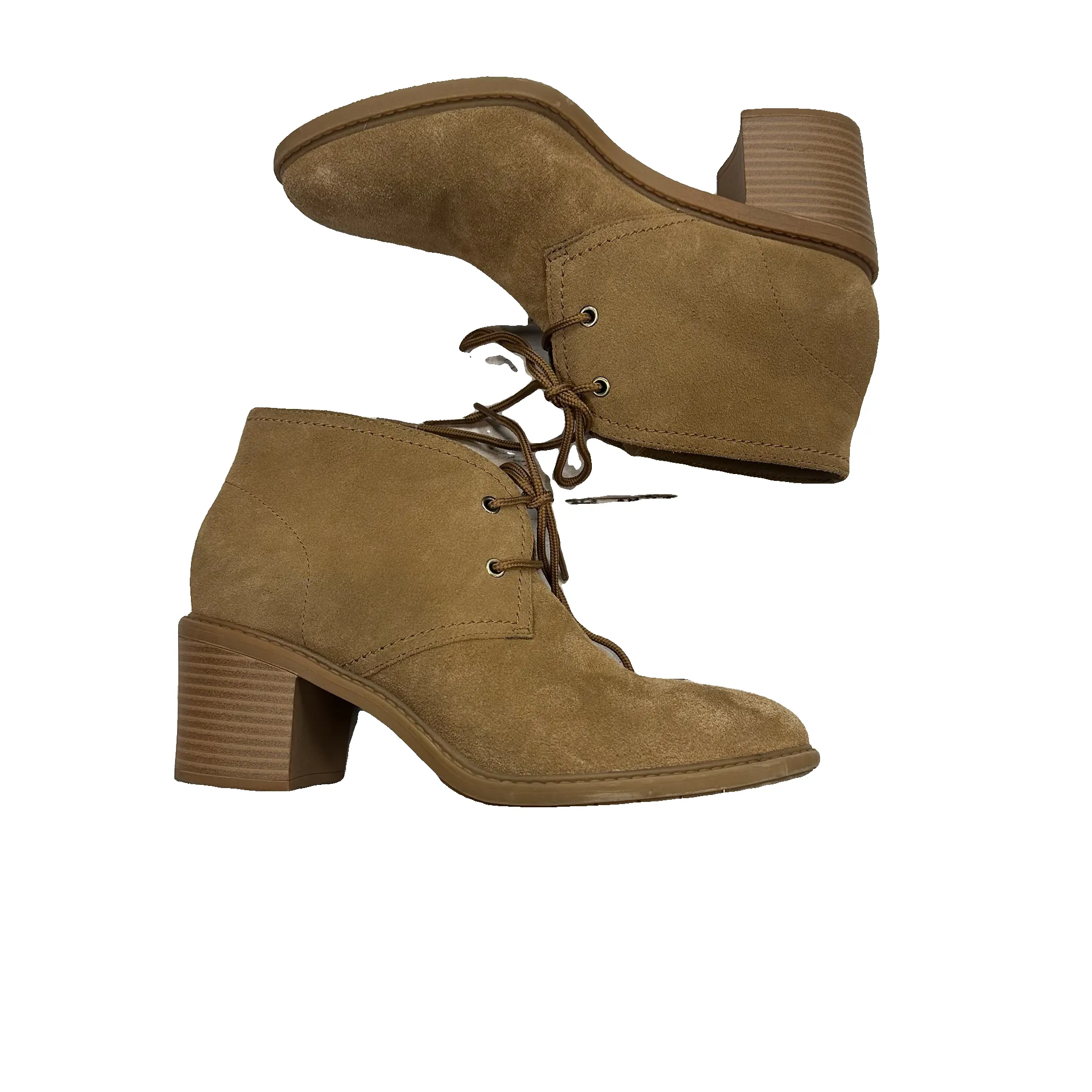 Boots Ankle Heels By Clarks In Brown, Size: 10 clarks