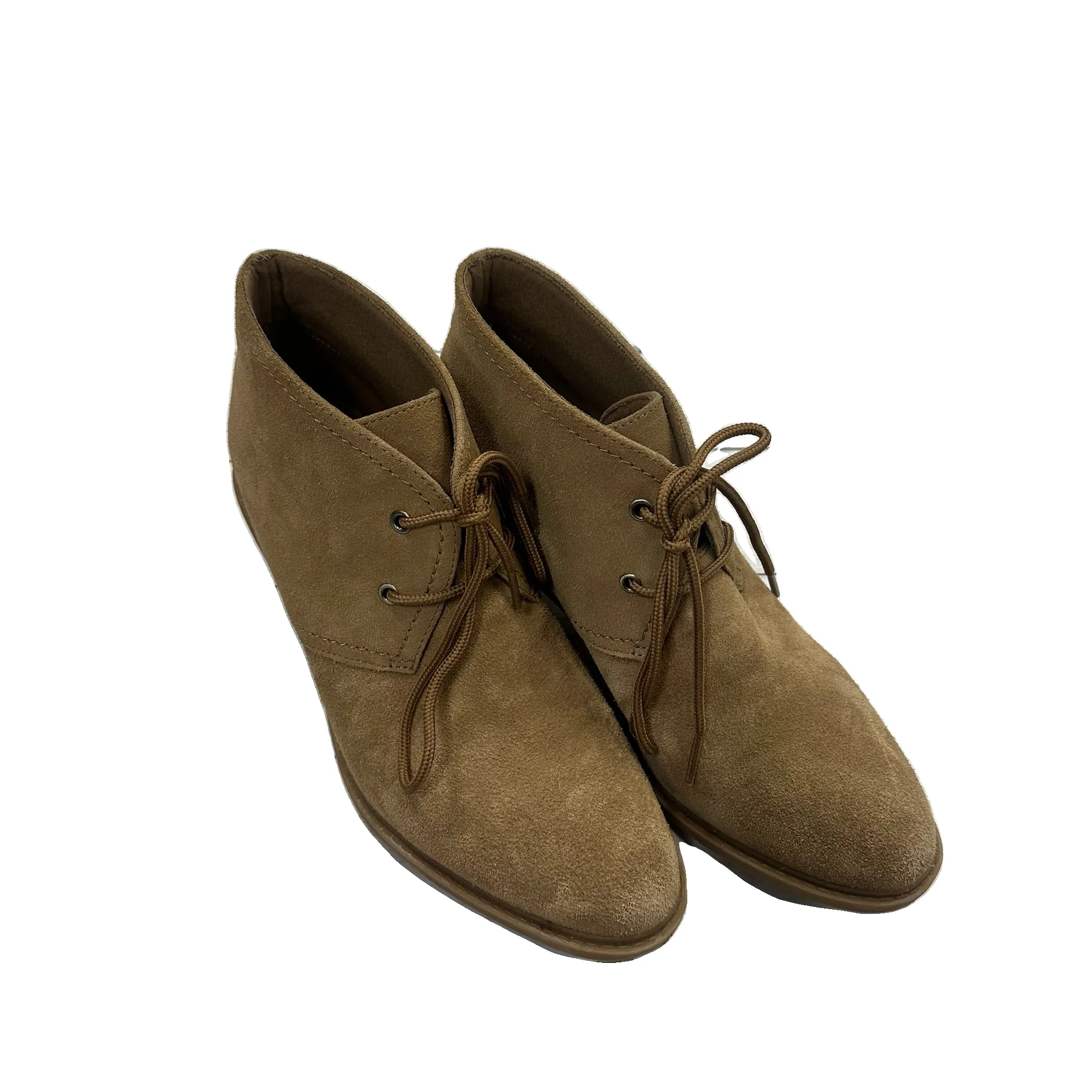 Boots Ankle Heels By Clarks In Brown, Size: 10 clarks