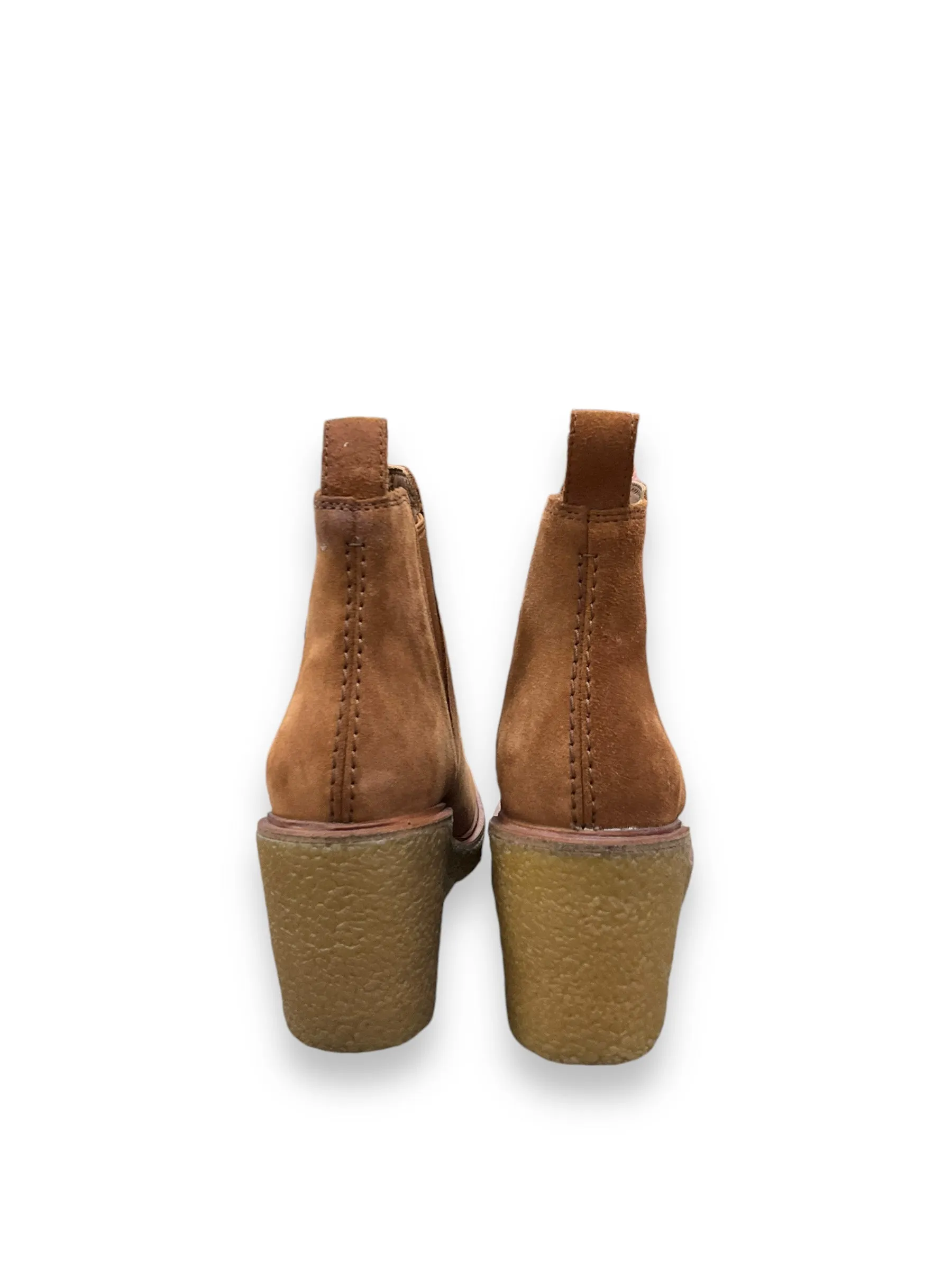 Boots Ankle Heels By Clarks In Brown, Size: 7 clarks