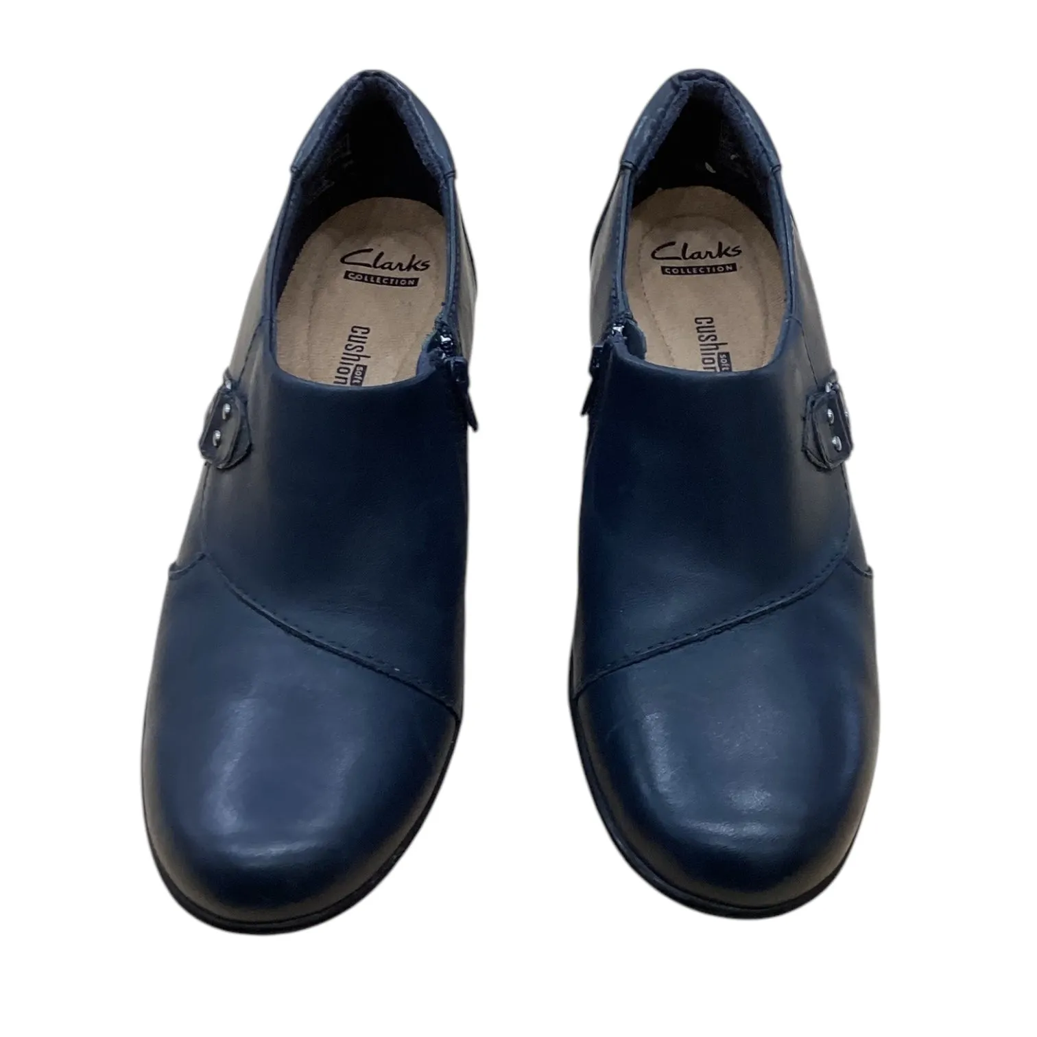 Boots Ankle Heels By Clarks In Navy, Size: 9 clarks