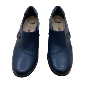 Boots Ankle Heels By Clarks In Navy, Size: 9 clarks