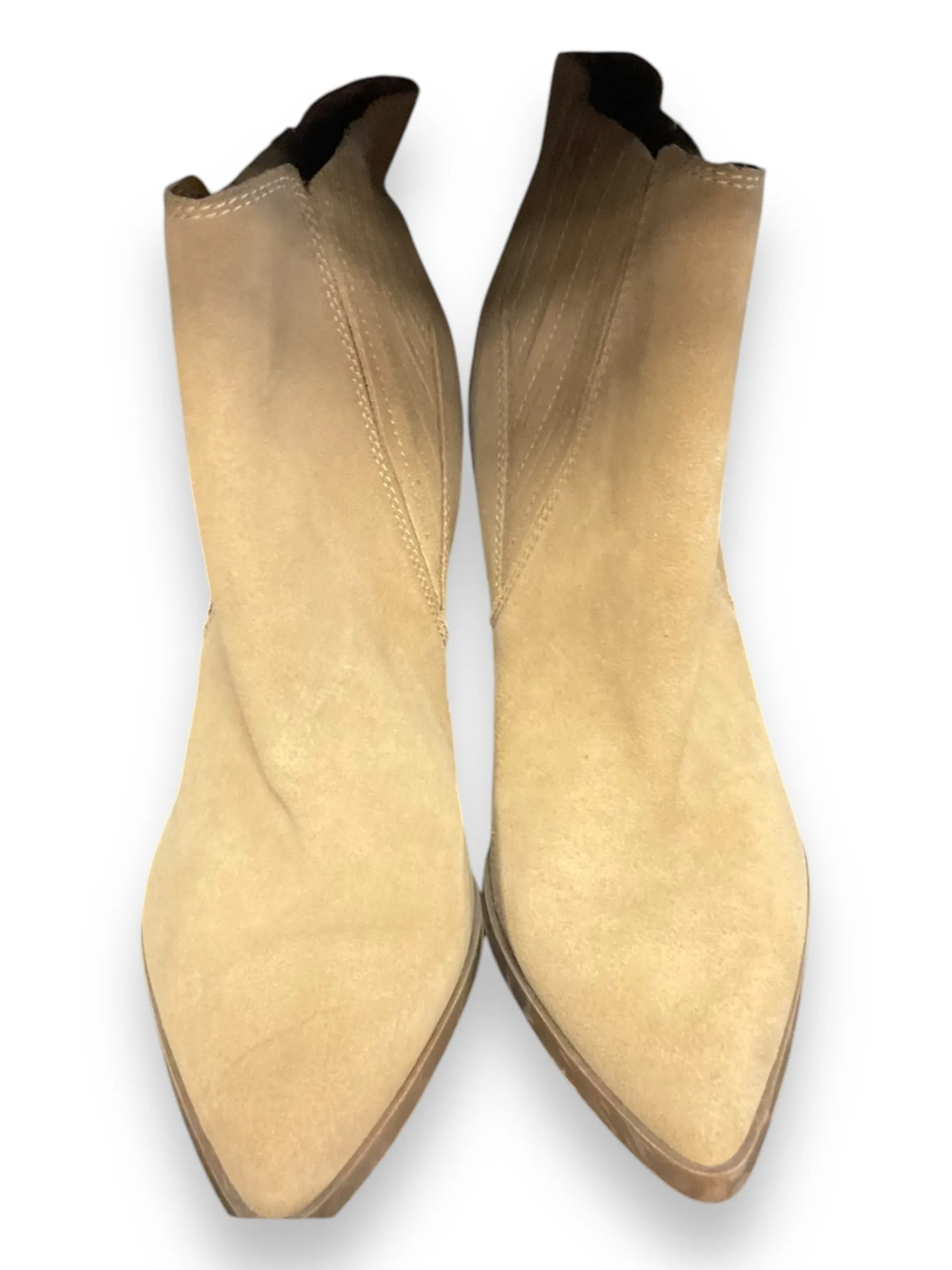 Boots Ankle Heels By Marc Fisher In Beige, Size: 9 marc-fisher
