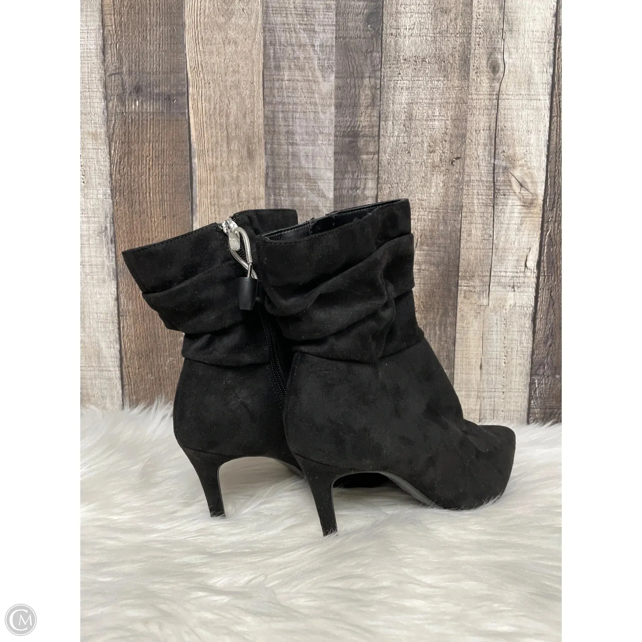 Boots Ankle Heels By Marc Fisher In Black, Size: 7.5 marc-fisher