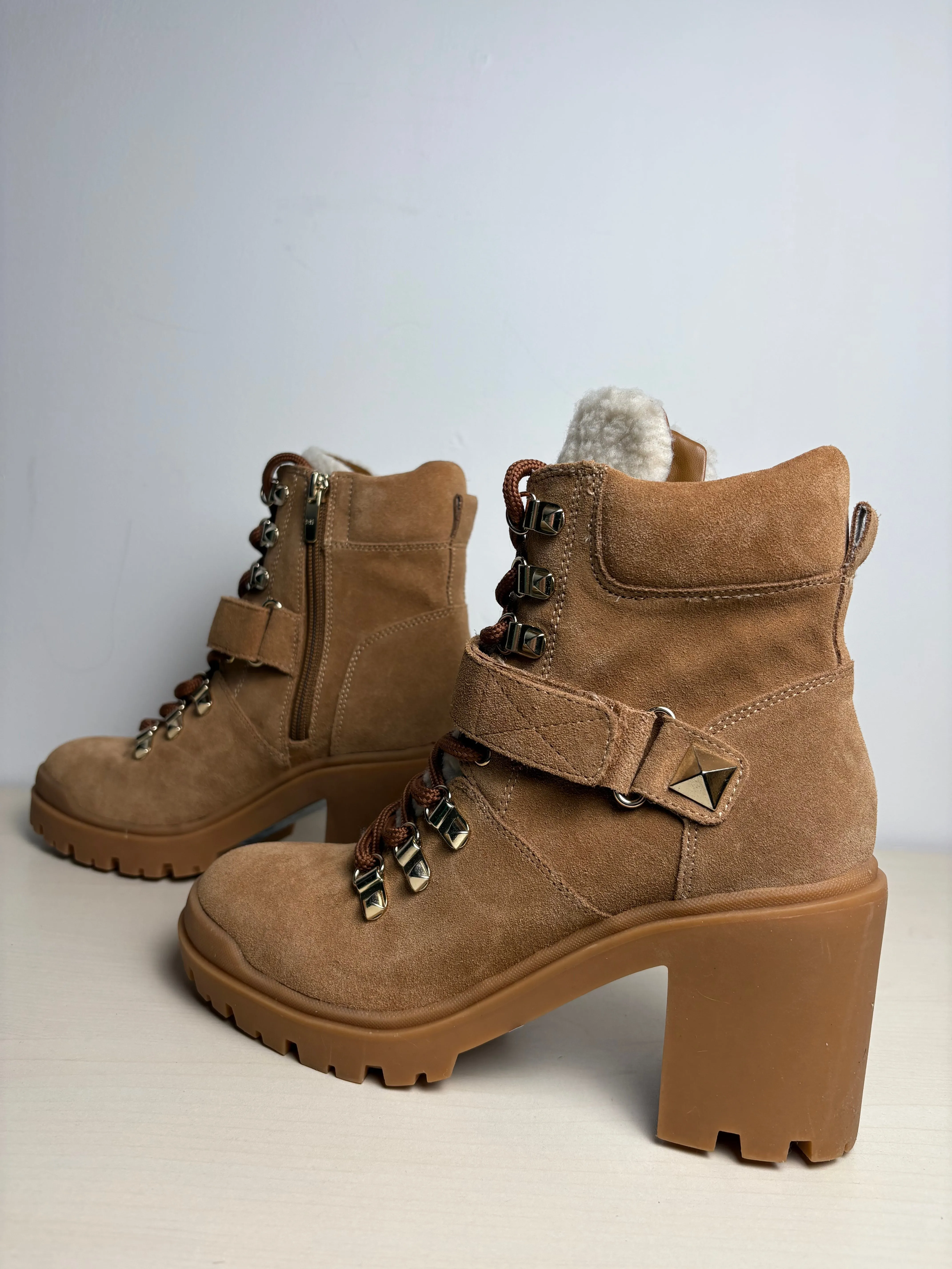 Boots Ankle Heels By Marc Fisher In Brown, Size: 7.5 marc-fisher