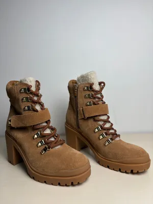 Boots Ankle Heels By Marc Fisher In Brown, Size: 7.5 marc-fisher