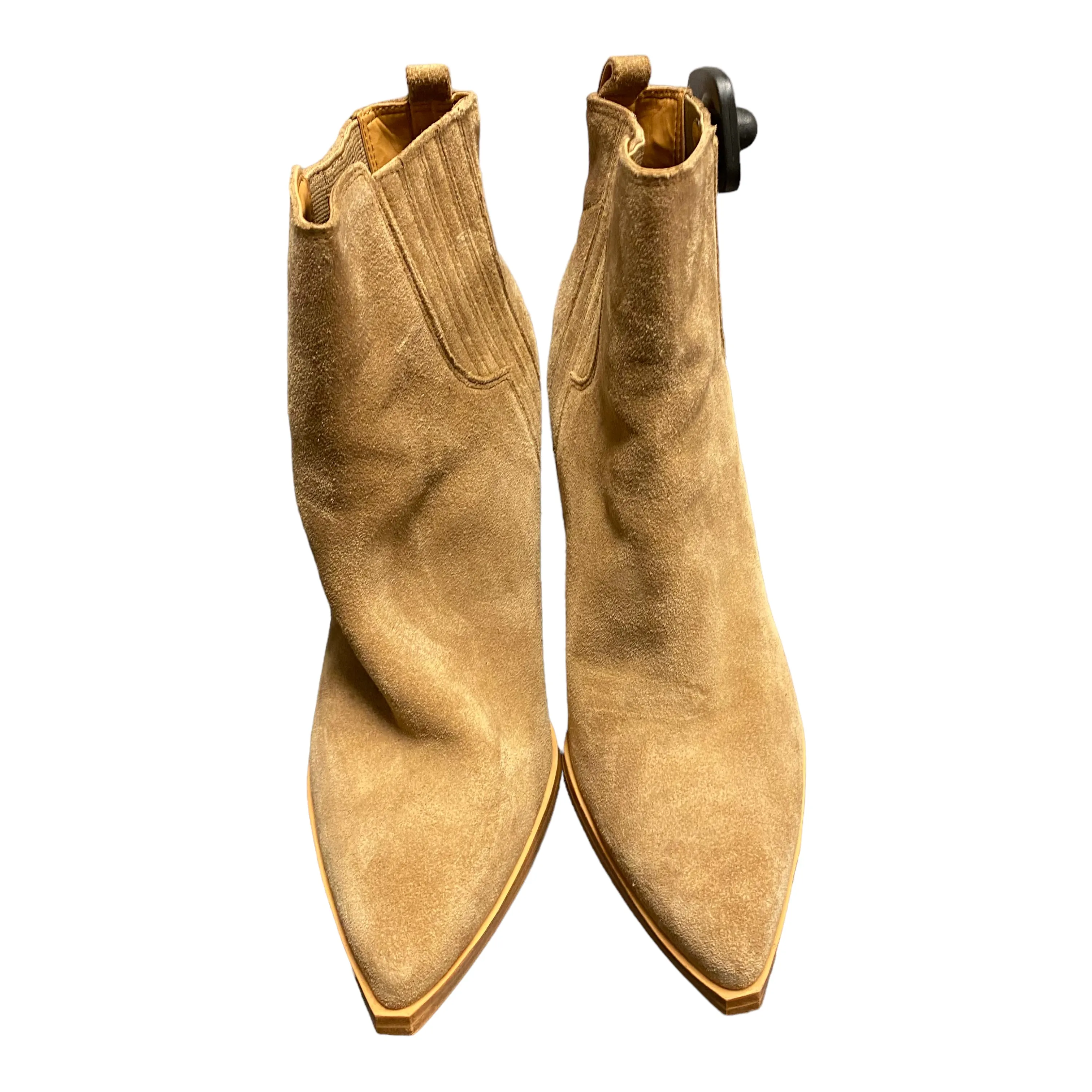 Boots Ankle Heels By Marc Fisher In Brown, Size: 9.5 marc-fisher