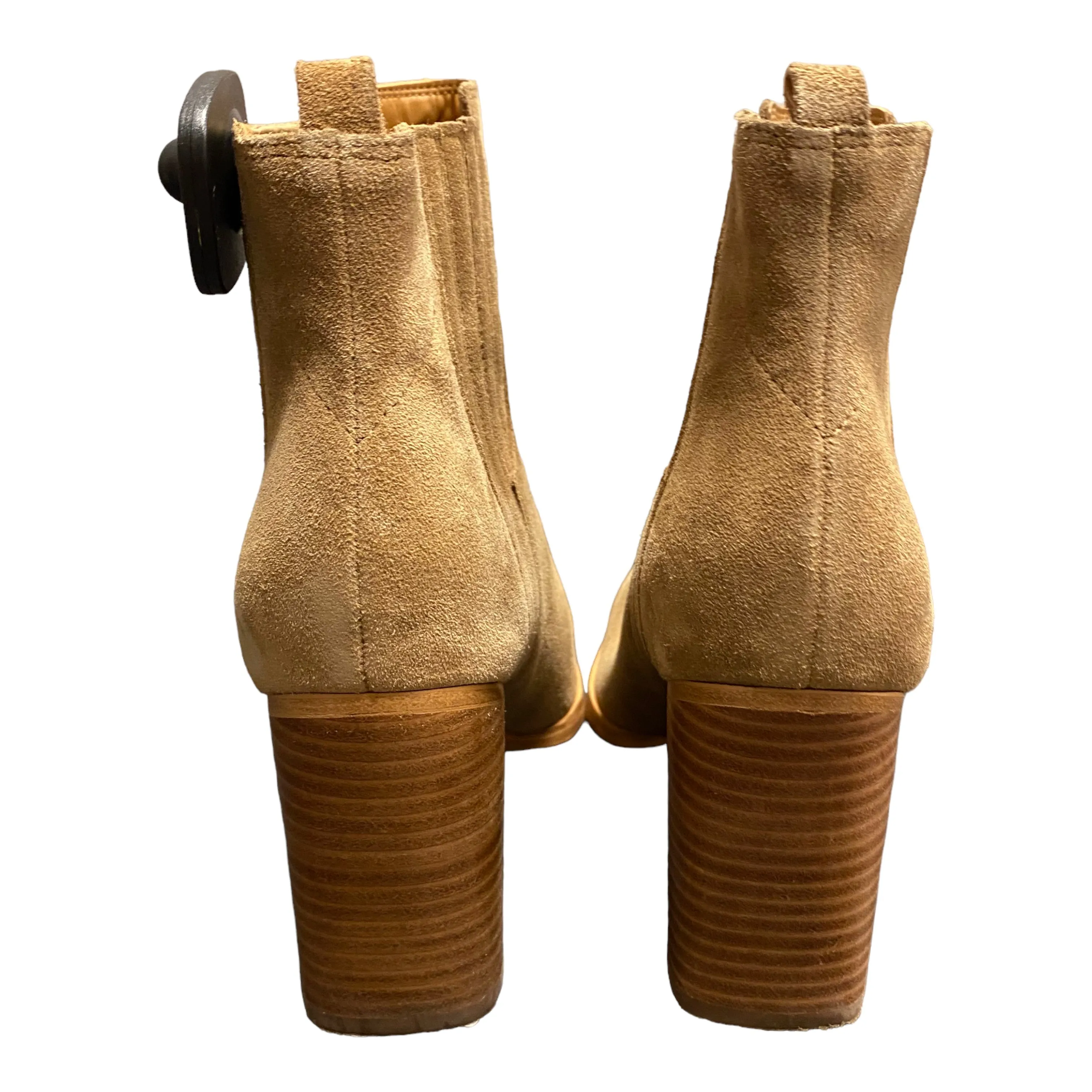 Boots Ankle Heels By Marc Fisher In Brown, Size: 9.5 marc-fisher