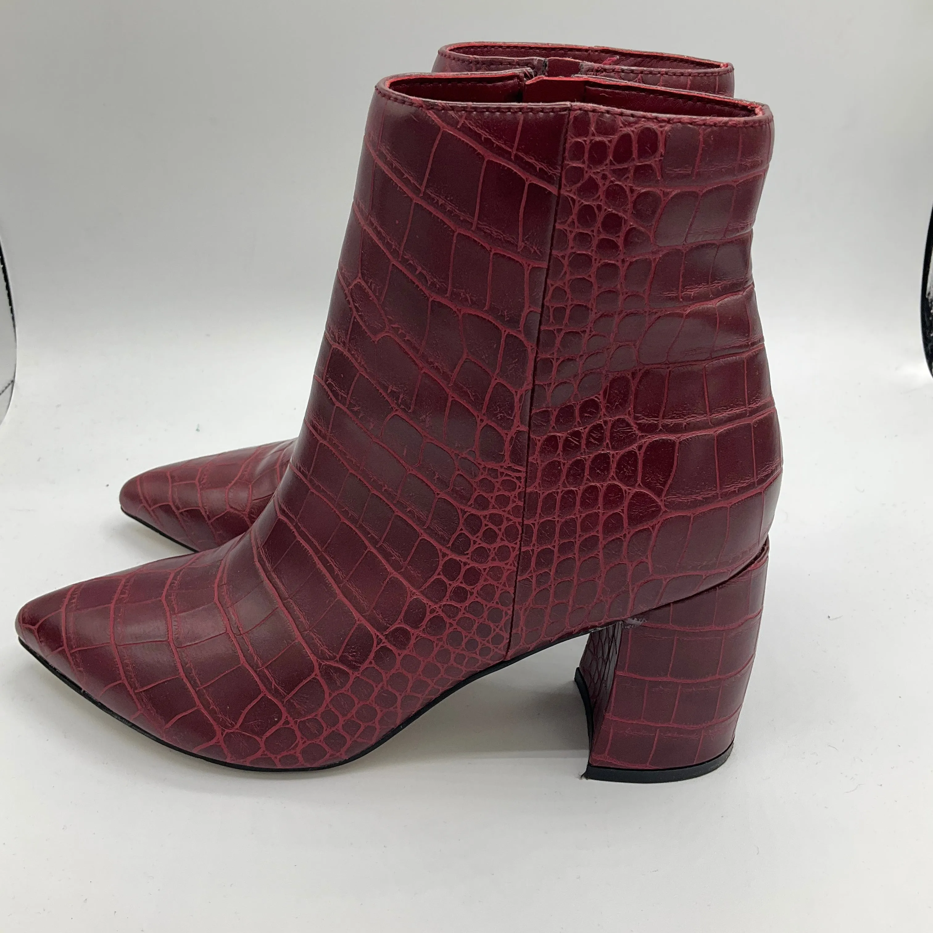 Boots Ankle Heels By Marc Fisher In Red, Size: 6 marc-fisher