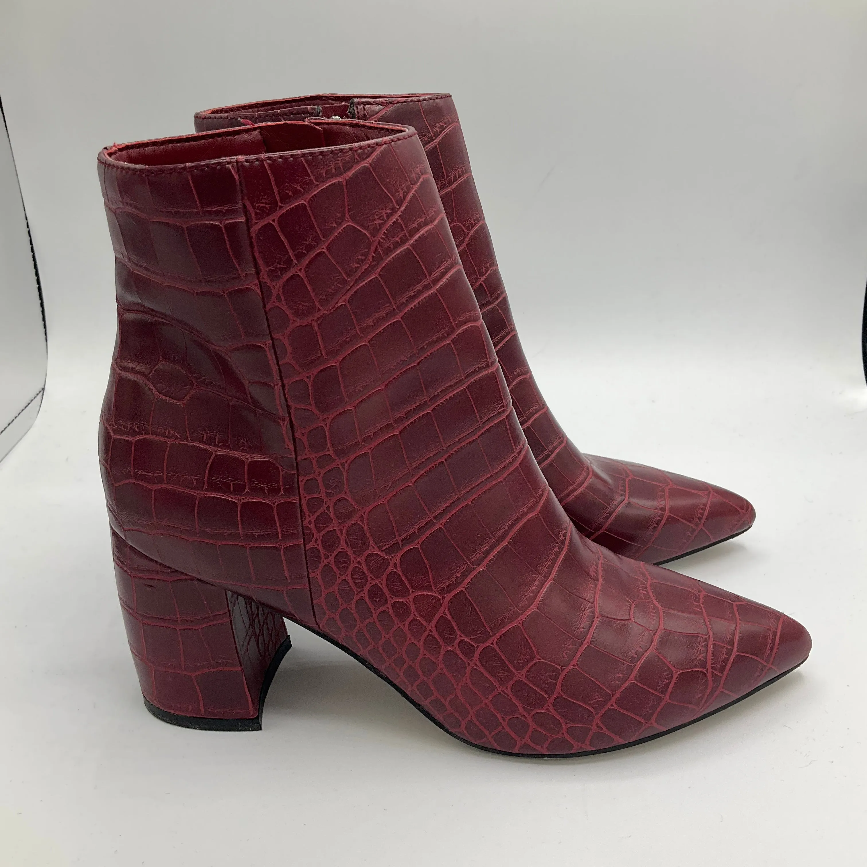 Boots Ankle Heels By Marc Fisher In Red, Size: 6 marc-fisher