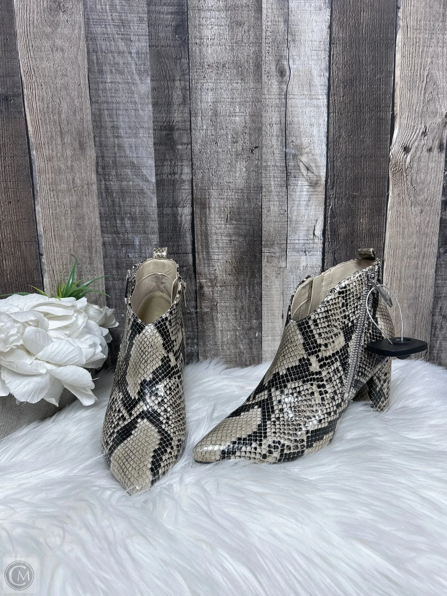Boots Ankle Heels By Marc Fisher In Snakeskin Print, Size: 6 marc-fisher