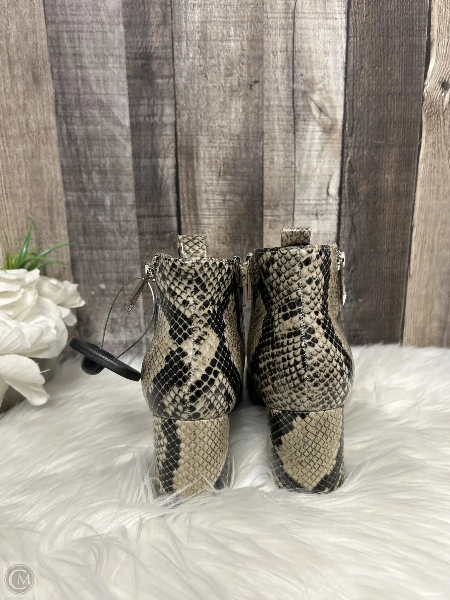 Boots Ankle Heels By Marc Fisher In Snakeskin Print, Size: 6 marc-fisher