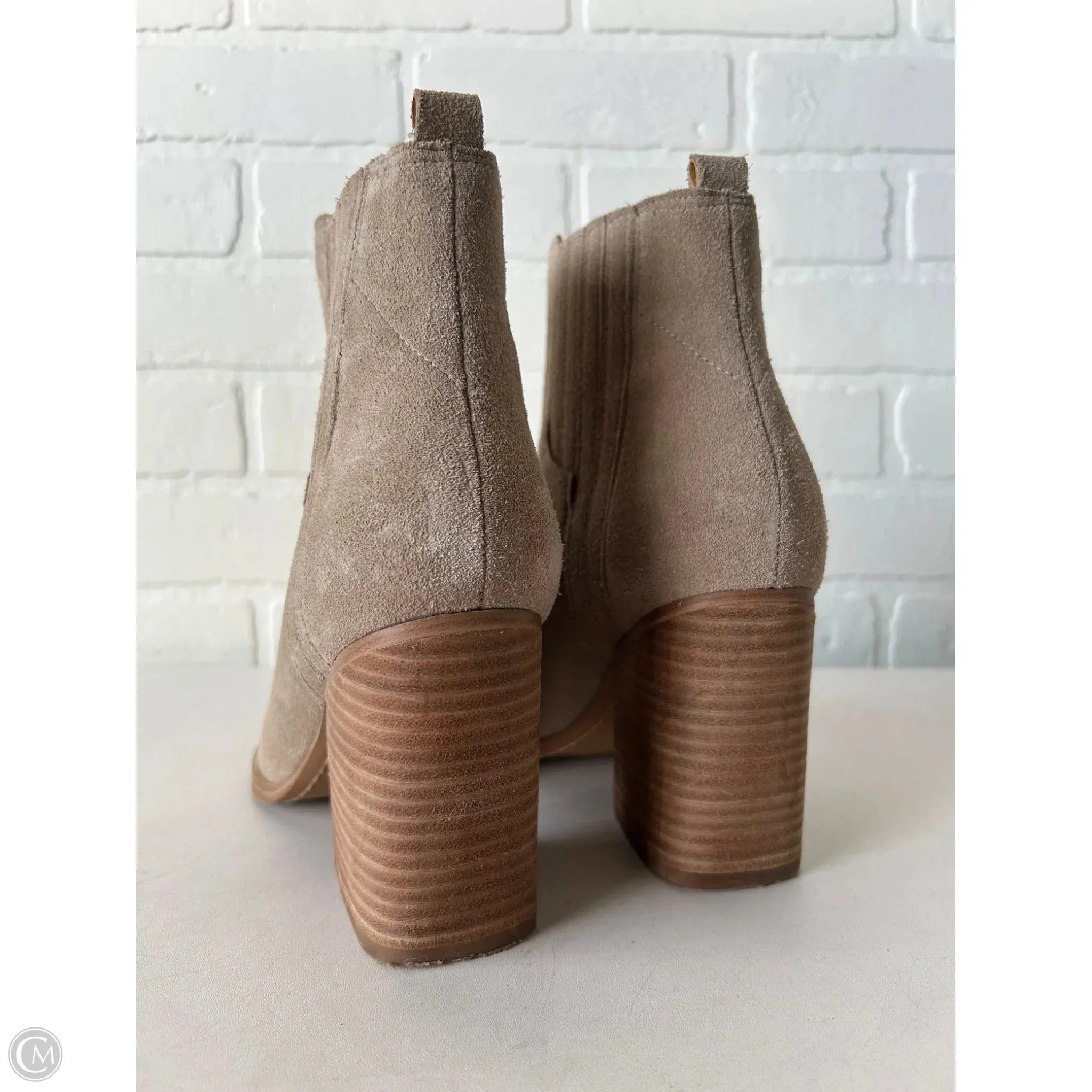 Boots Ankle Heels By Marc Fisher In Tan, Size: 8.5 marc-fisher