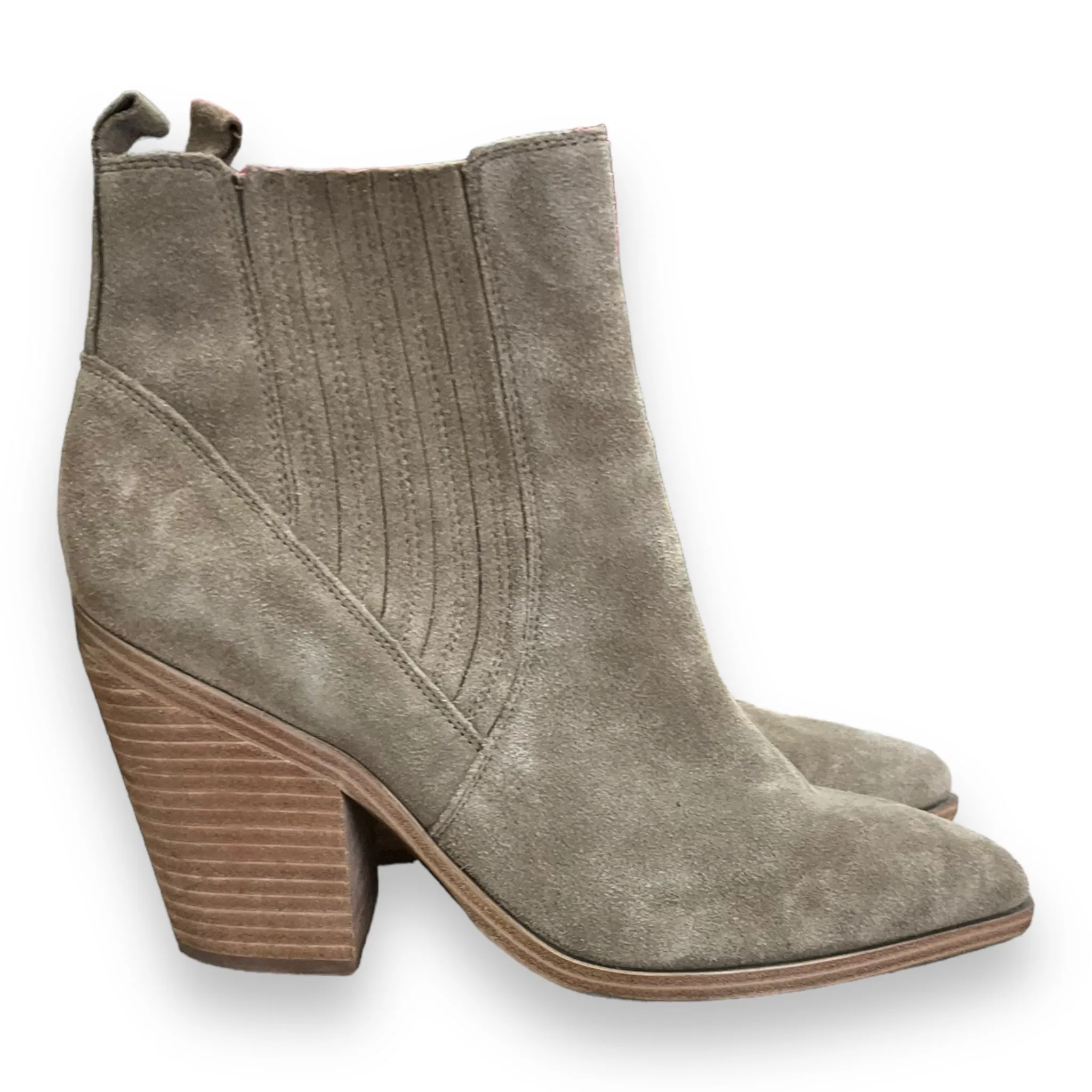 Boots Ankle Heels By Marc Fisher In Tan, Size: 9.5 marc-fisher