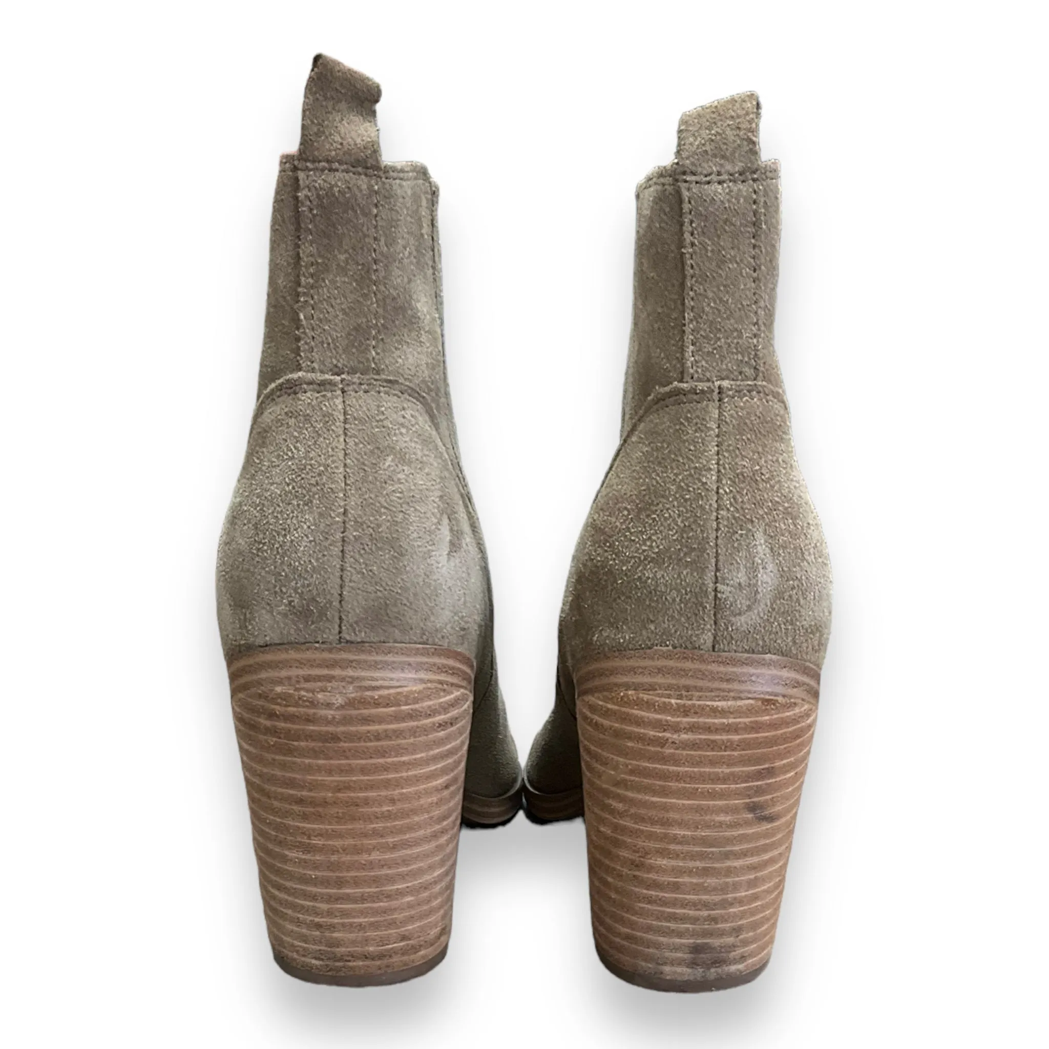 Boots Ankle Heels By Marc Fisher In Tan, Size: 9.5 marc-fisher