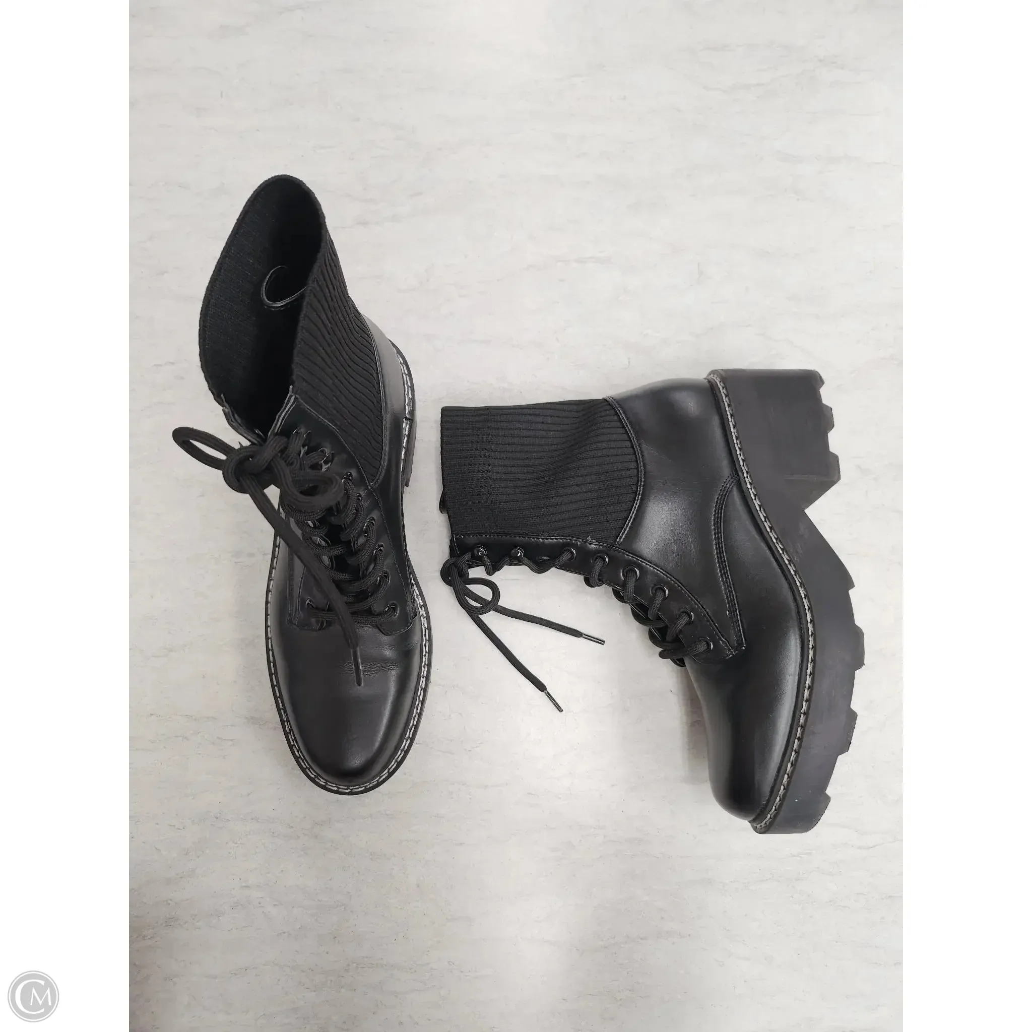 Boots Combat By Marc Fisher In Black, Size: 8.5 marc-fisher