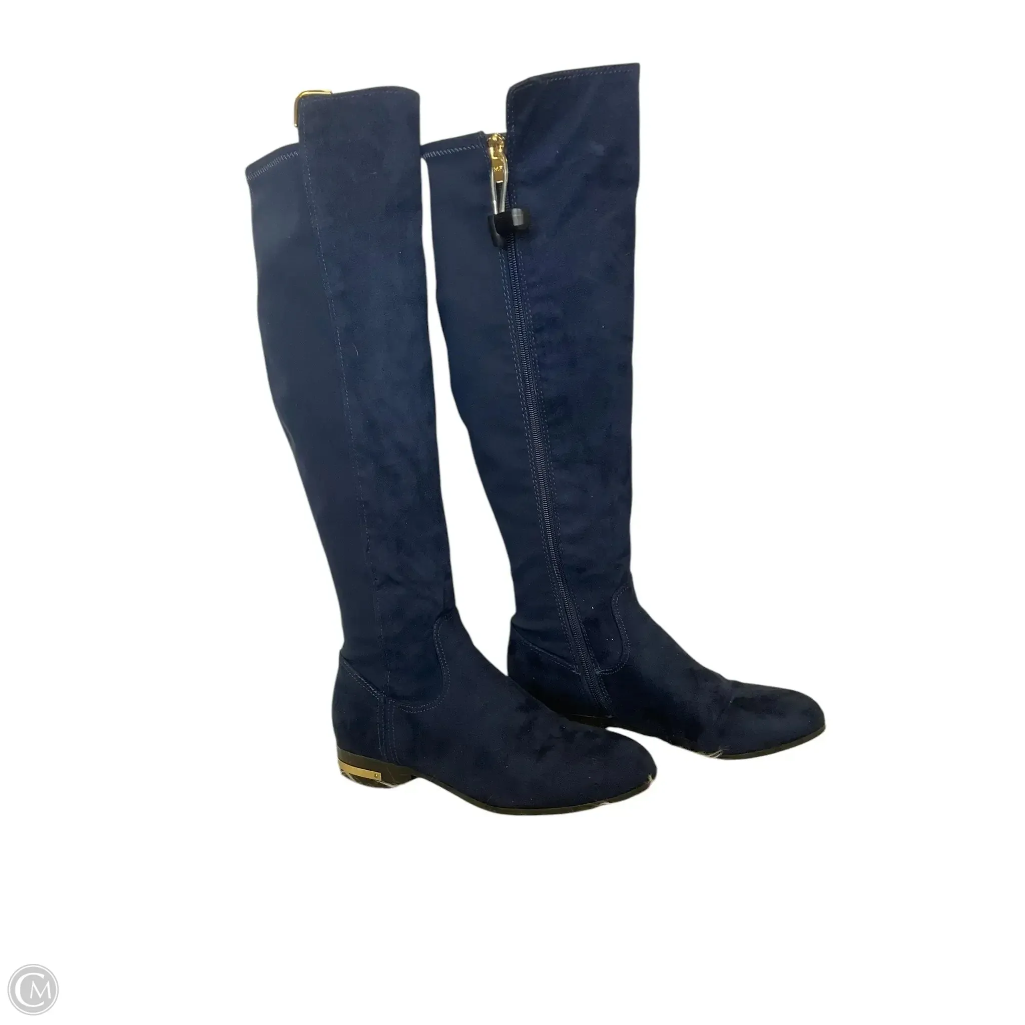 Boots Knee Flats By Marc Fisher In Navy, Size: 8.5 marc-fisher