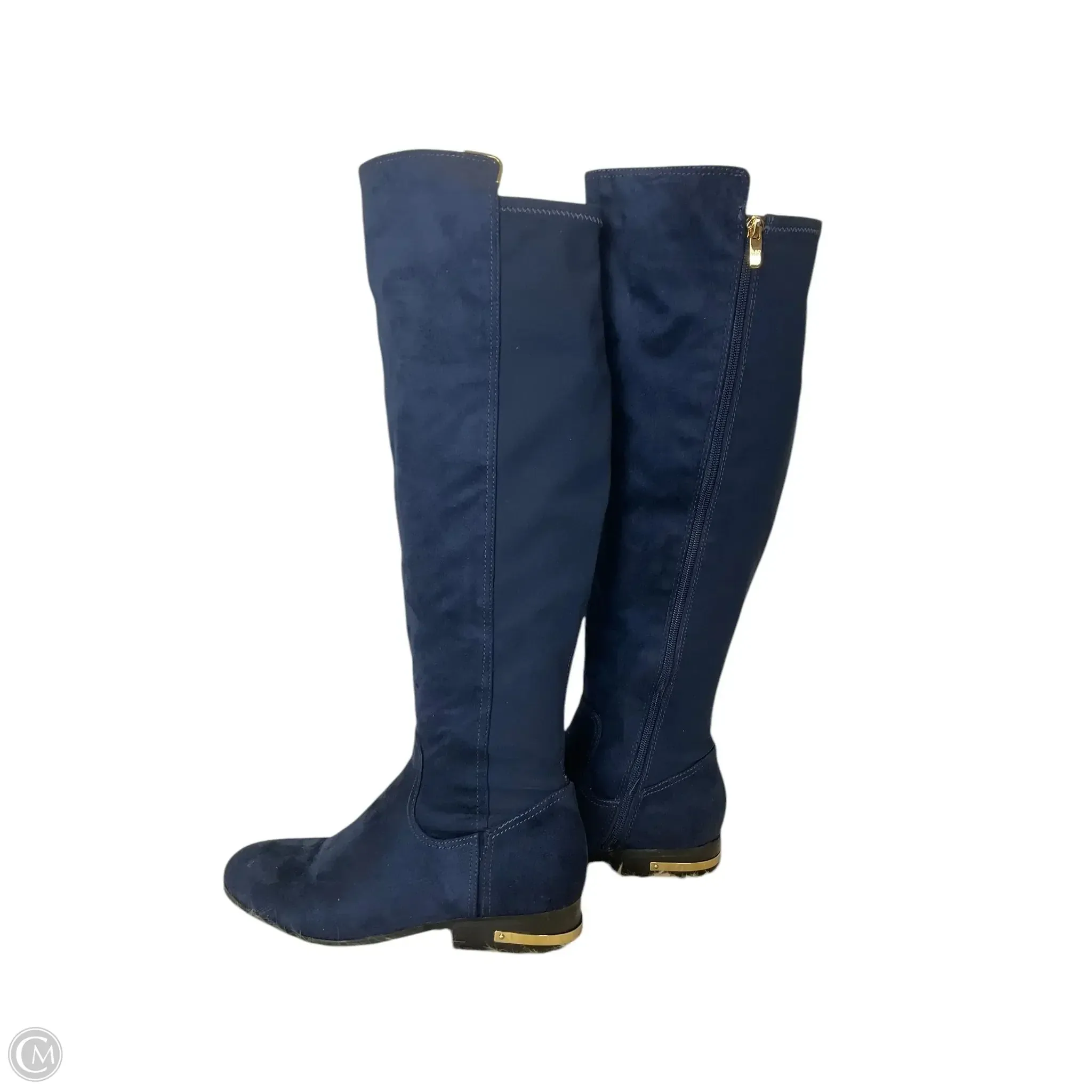 Boots Knee Flats By Marc Fisher In Navy, Size: 8.5 marc-fisher