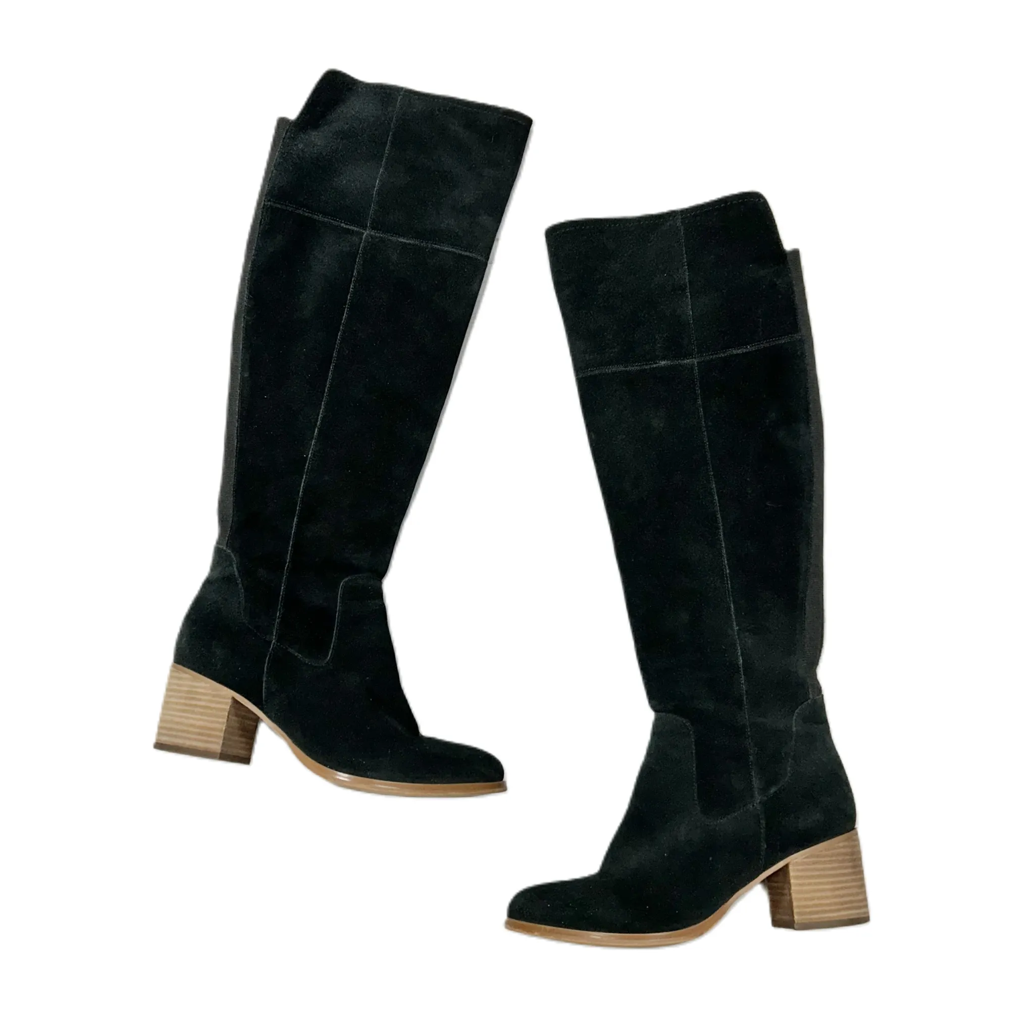 Boots Knee Heels By Marc Fisher In Black, Size: 7 marc-fisher