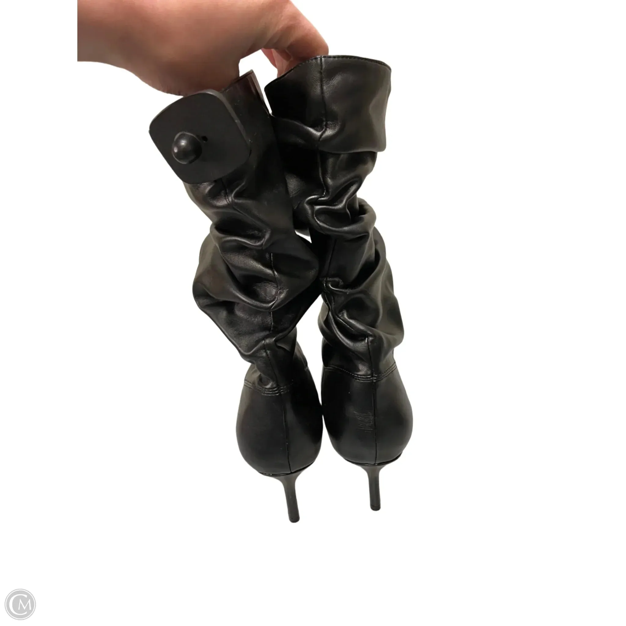Boots Mid-calf Heels By Marc Fisher In Black, Size: 8 marc-fisher