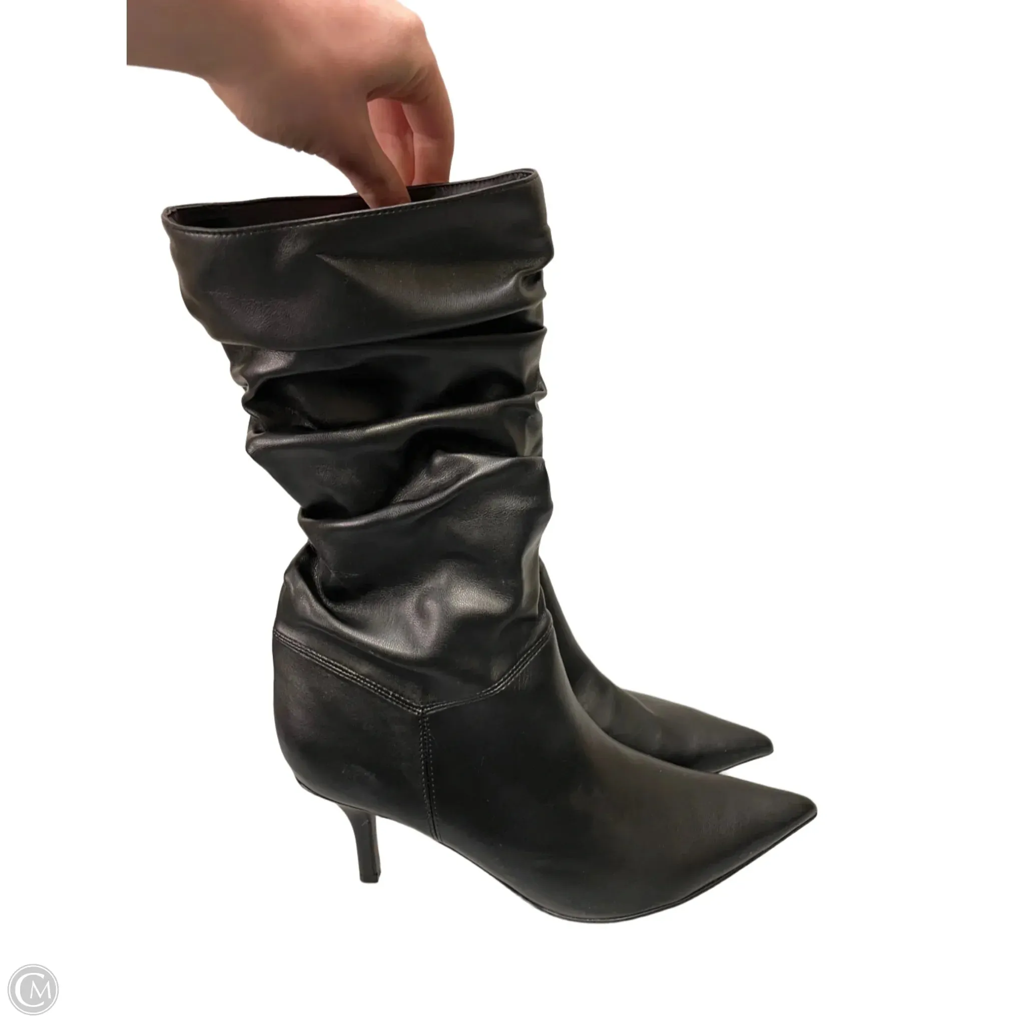 Boots Mid-calf Heels By Marc Fisher In Black, Size: 8 marc-fisher