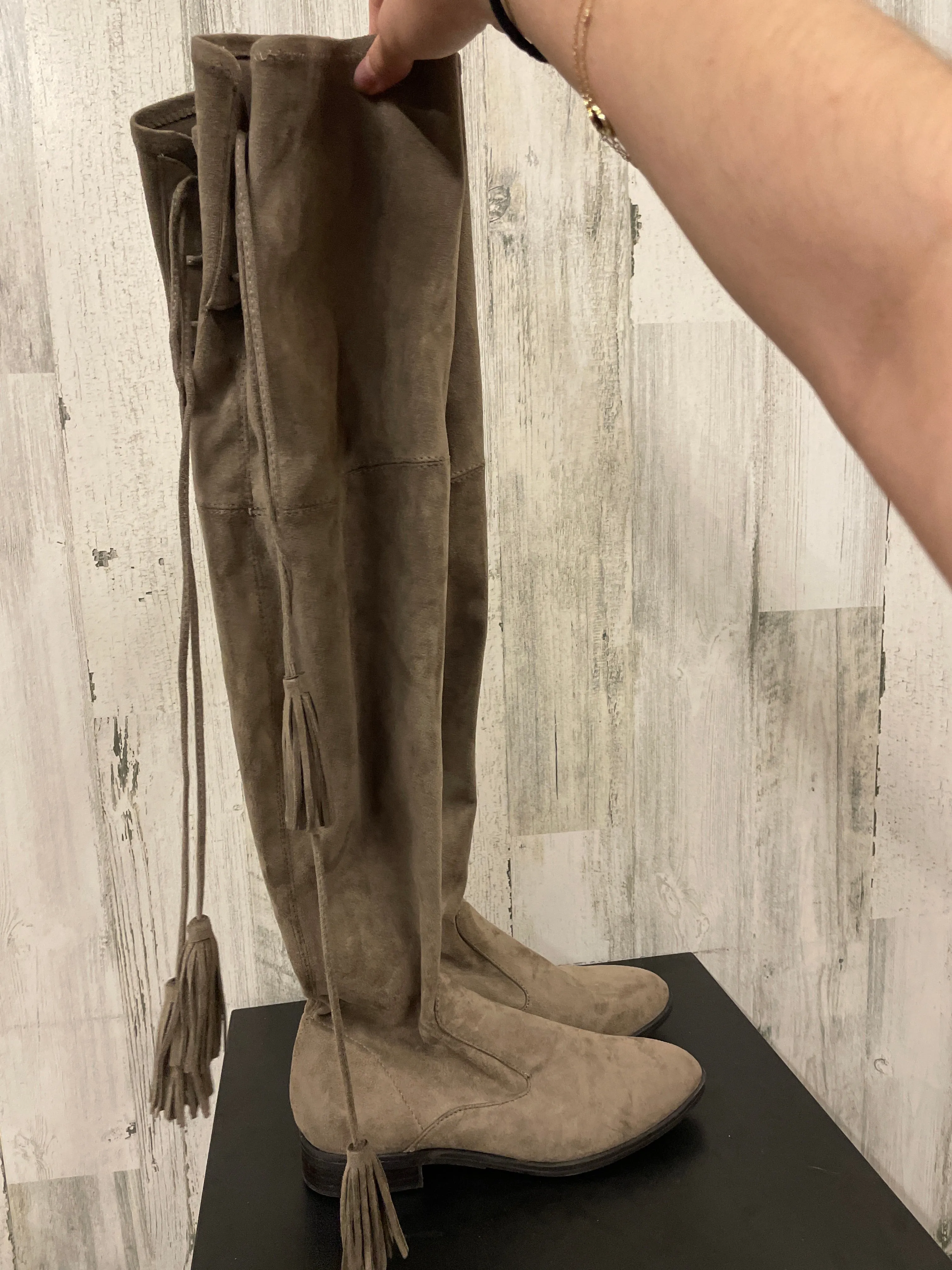 Boots Over-the-knee Flats By Marc Fisher In Brown, Size: 6.5 marc-fisher