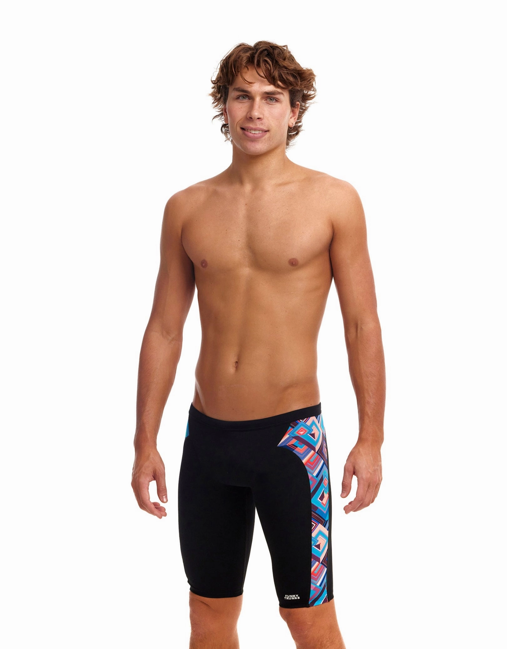 Boxed Up Swim Jammers - Black/Multi