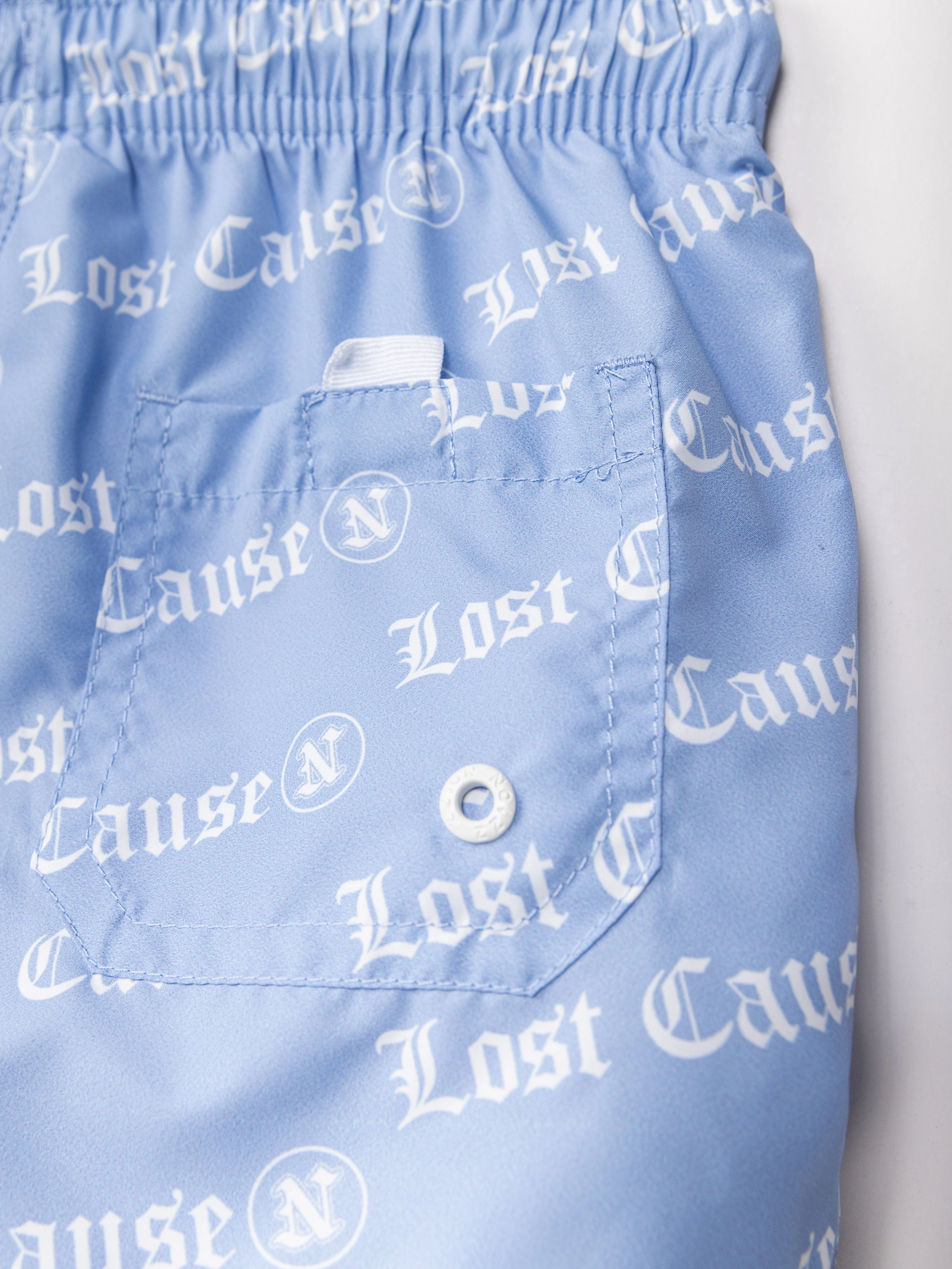 Boys Light Blue Swim Trunks