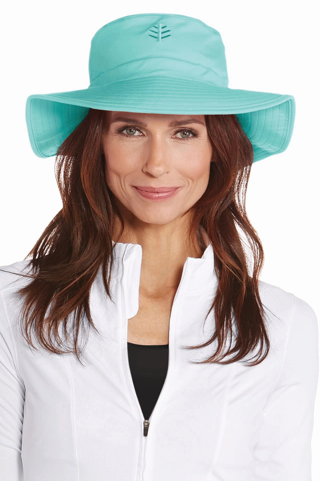 Brighton Chlorine Resistant Bucket Hat | Tropical Mint adjustable swimsuits for women, breathable swimwear for ladies