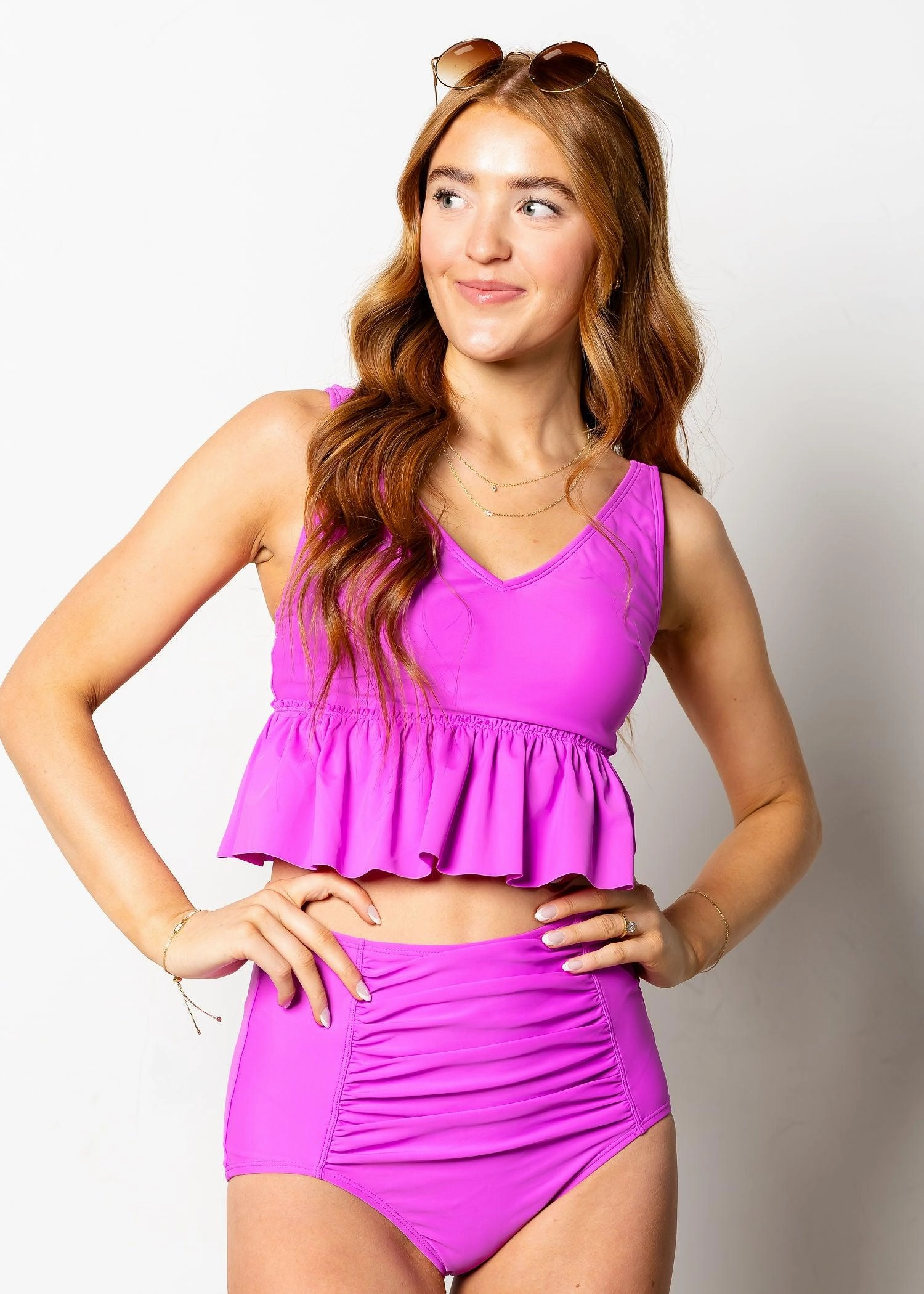 Brilliant Violet | V-Neck Top