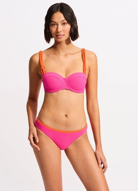 Bustier Bra - Fuchsia Rose plus size swimwear women, summer swimwear for ladies