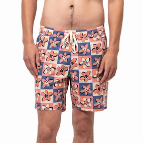 Candy Elastic Boardshort In Rose Tan mens full coverage swimwear, stylish mens swim trunks