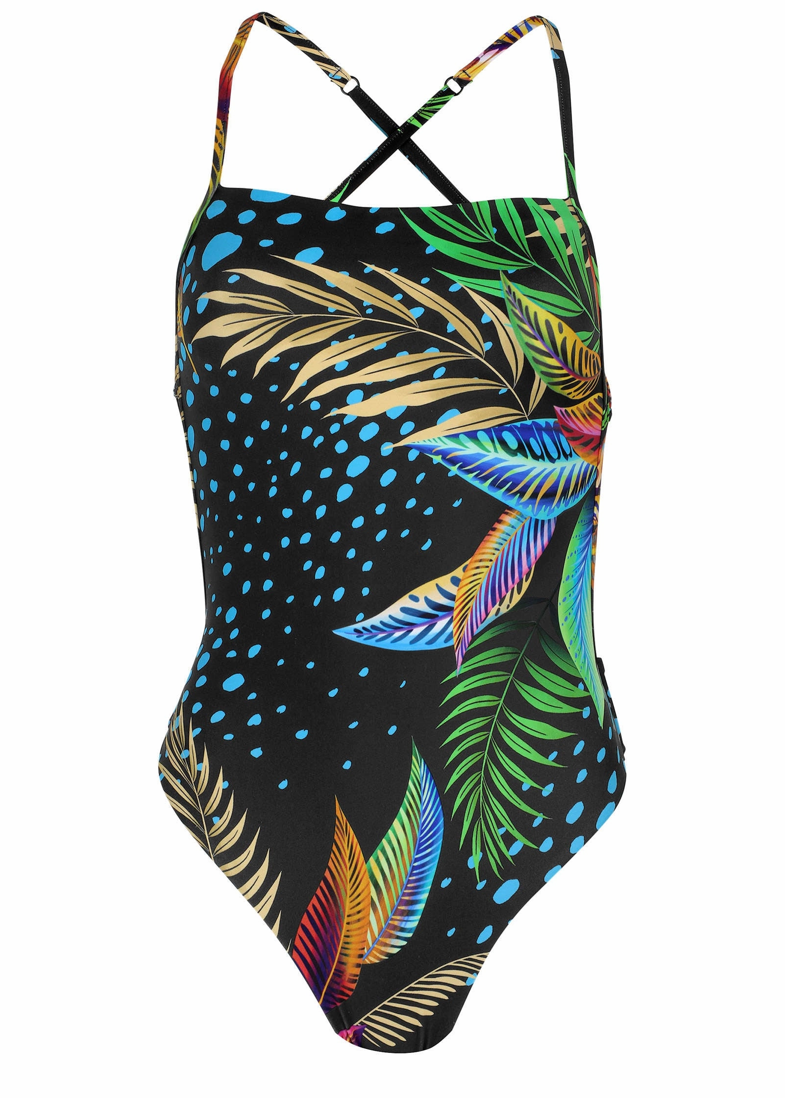 Capri Strappy One-Piece - Spotted Palms