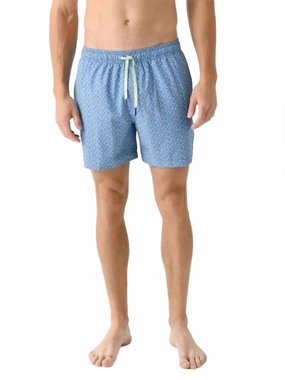 Casual Water Swim Trunk In Coronet Blue mens full coverage swimwear, stylish mens swim trunks