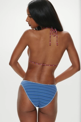 Catalina Full Coverage Bikini Bottom - Summer Stripe beach bikini styles for women, modern cut swim bikinis