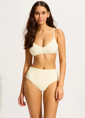 Chiara Bralette Bikini Top - Ecru modern womens swimwear, one piece swimsuits women