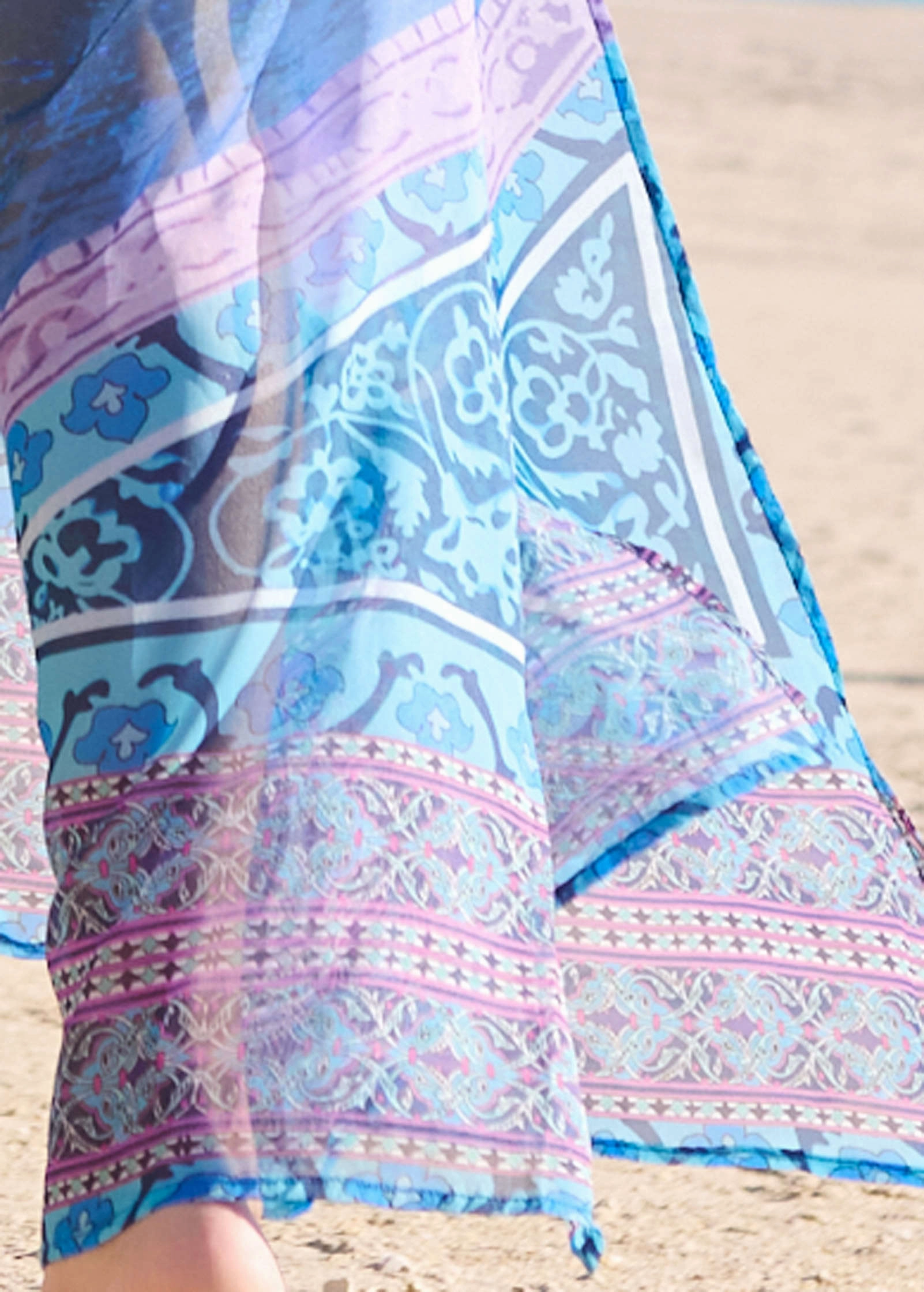 Chiffon Sleeveless Duster - Sea Escape