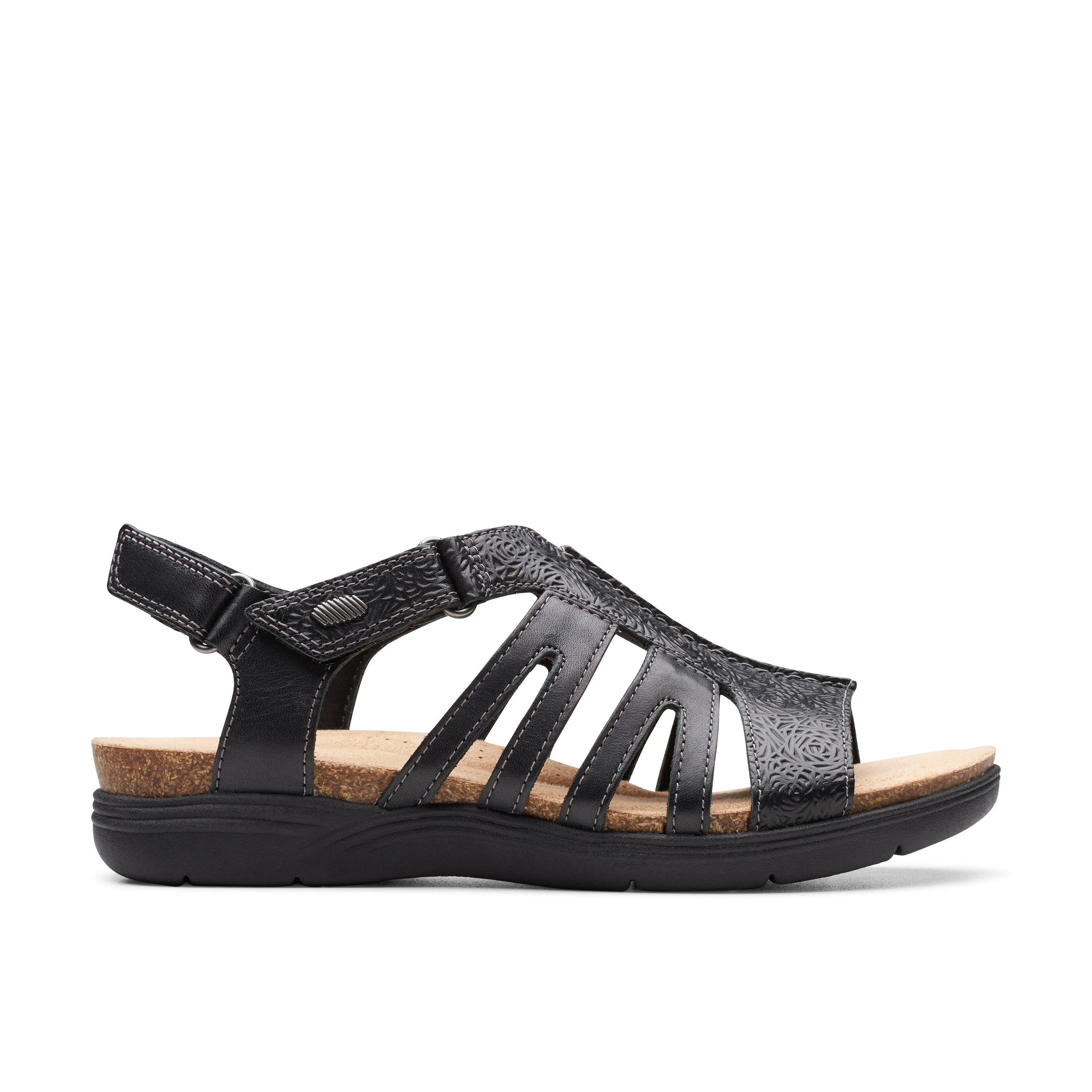 Clarks April Belle in Black Leather